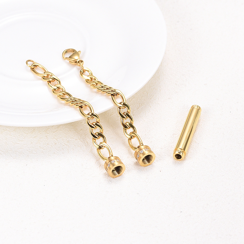 Cylinder Cremation Urn Bracelet for Ashes Premium Grade Memorial Keepsake Bangle - Picture 29 of 37