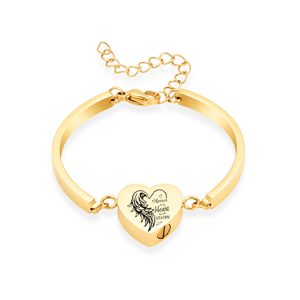 Heart Urn Locket for Cremation Ashes Perfume Keepsake Jewellery Memory Bracelet - Picture 9 of 13
