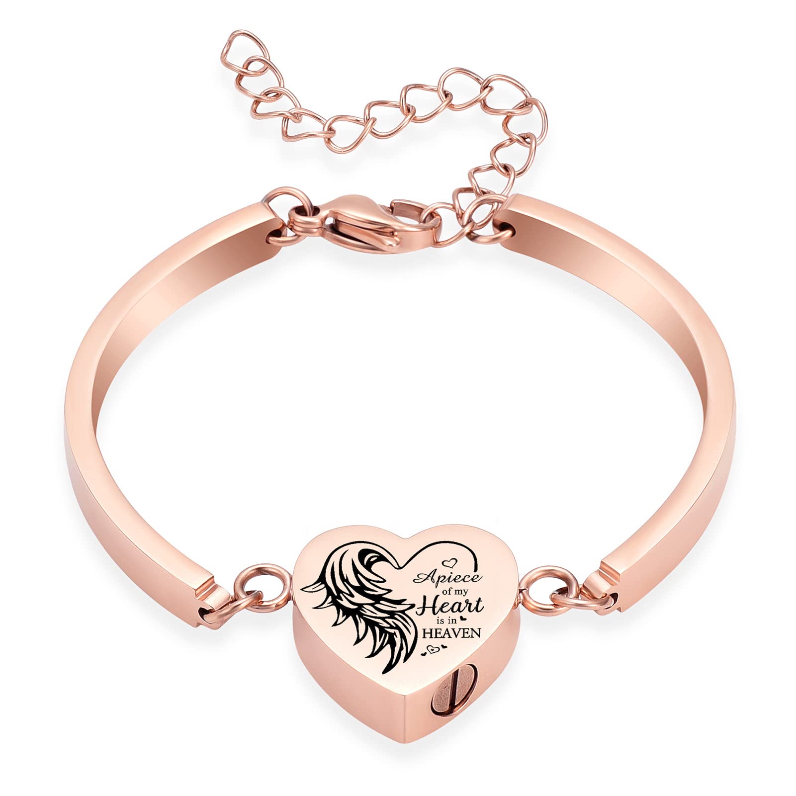 Heart Urn Locket for Cremation Ashes Perfume Keepsake Jewellery Memory Bracelet - Picture 10 of 13
