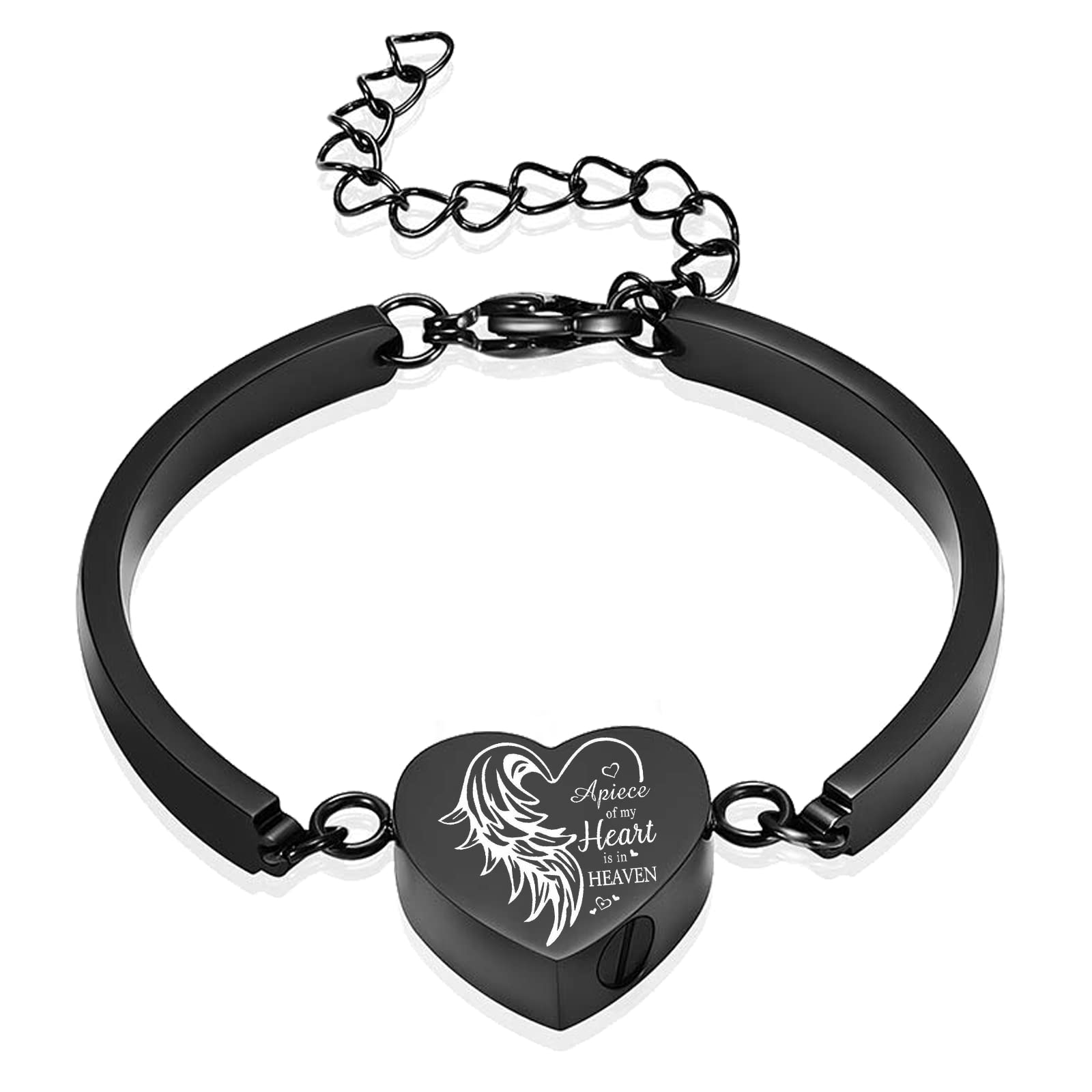 Heart Urn Locket for Cremation Ashes Perfume Keepsake Jewellery Memory Bracelet - Picture 11 of 13