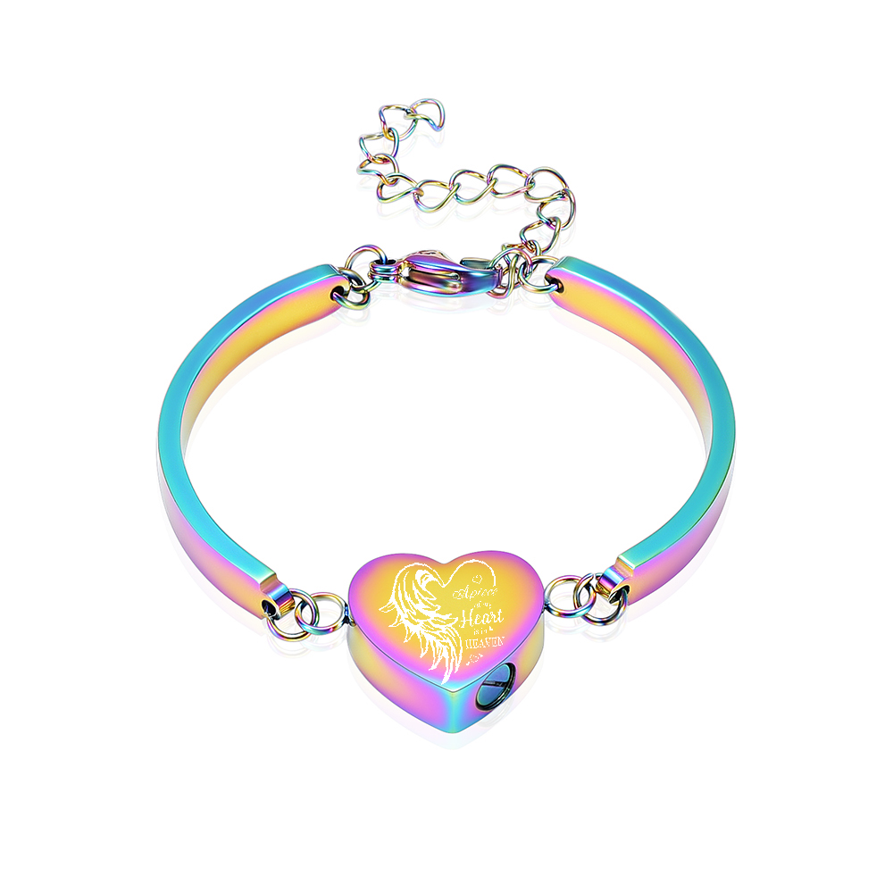 Heart Urn Locket for Cremation Ashes Perfume Keepsake Jewellery Memory Bracelet - Picture 12 of 13