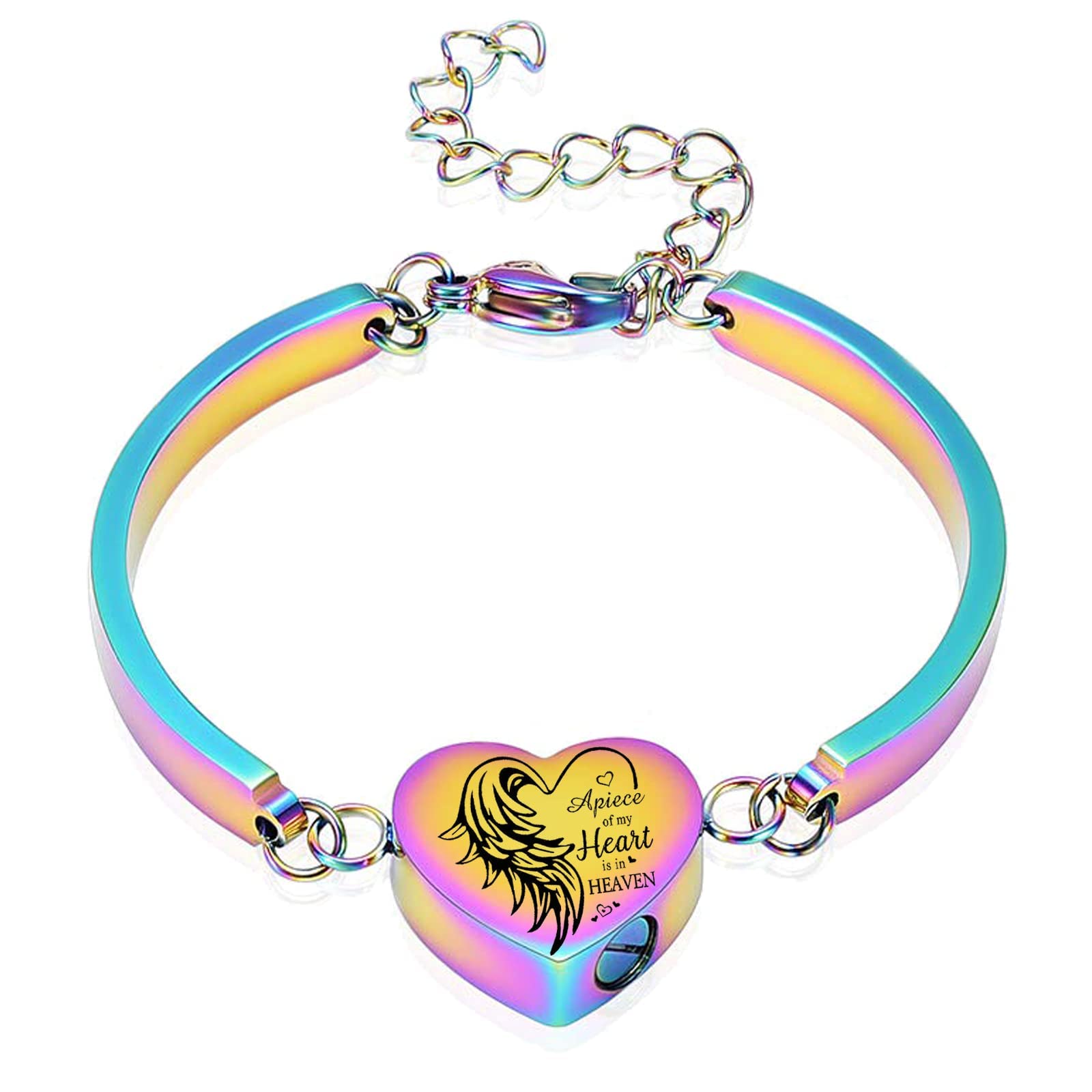 Heart Urn Locket for Cremation Ashes Perfume Keepsake Jewellery Memory Bracelet - Picture 13 of 13