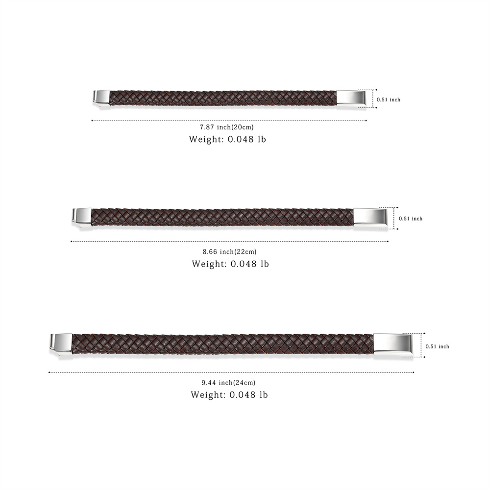 Cremation Urn Bracelet for Ashes Memorial Cuff Bangle Braided Leather Wristband - Picture 14 of 65