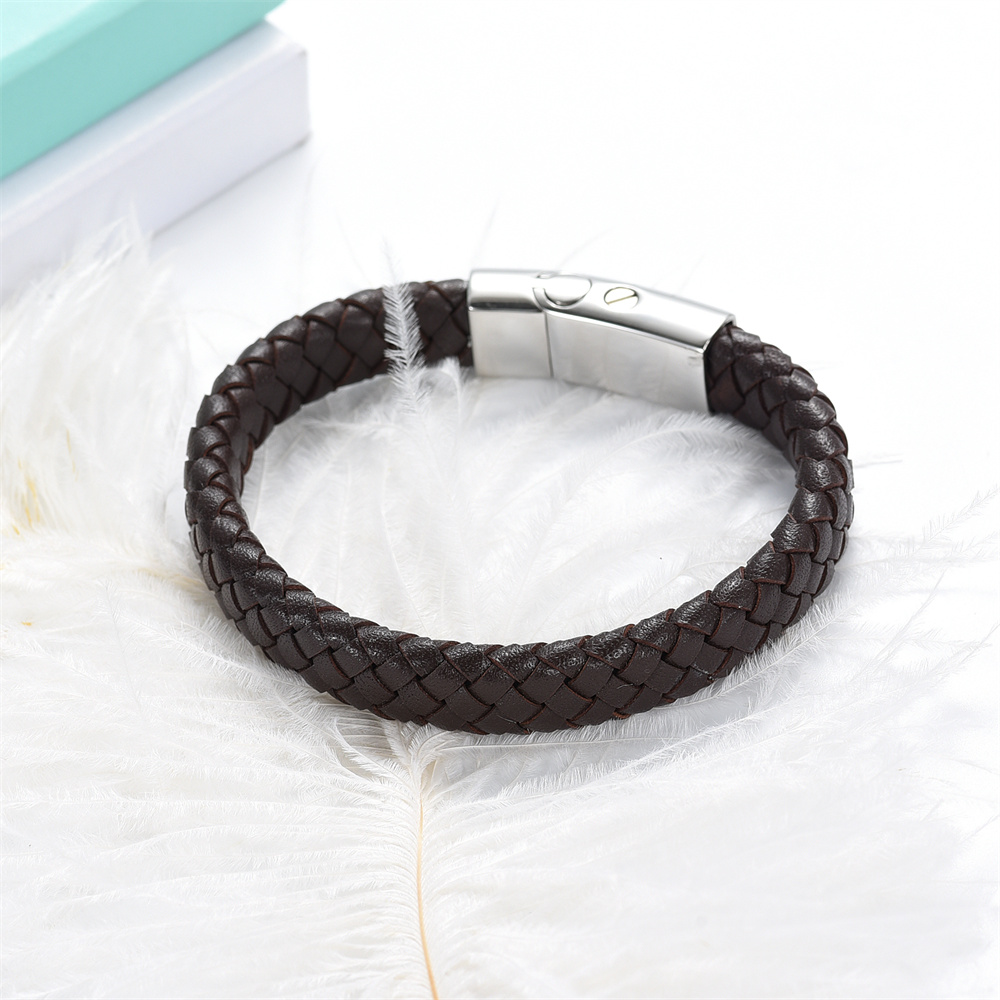Cremation Urn Bracelet for Ashes Memorial Cuff Bangle Braided Leather Wristband - Picture 17 of 65