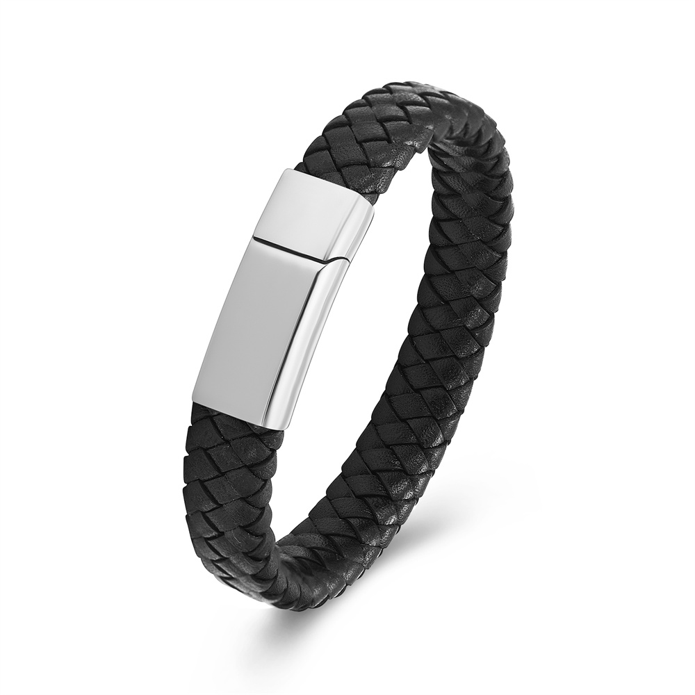 Cremation Urn Bracelet for Ashes Memorial Cuff Bangle Braided Leather Wristband - Picture 27 of 65