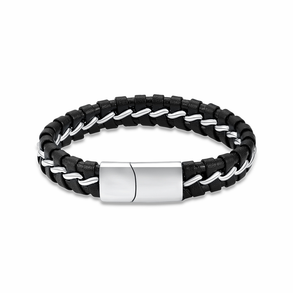 Cremation Urn Bracelet for Ashes Memorial Cuff Bangle Braided Leather Wristband - Picture 37 of 65