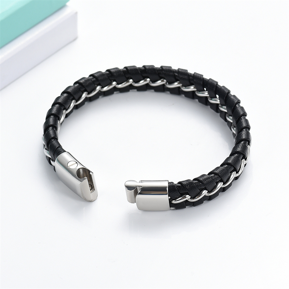 Cremation Urn Bracelet for Ashes Memorial Cuff Bangle Braided Leather Wristband - Picture 42 of 65