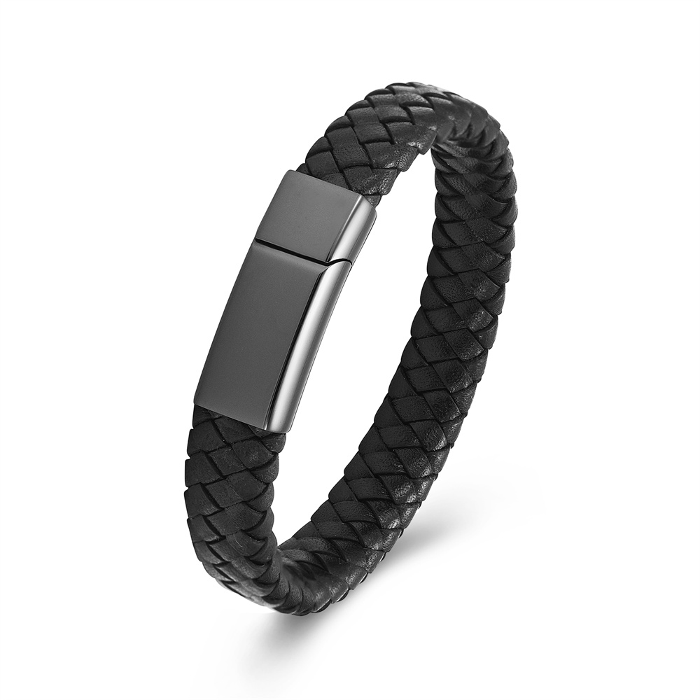 Cremation Urn Bracelet for Ashes Memorial Cuff Bangle Braided Leather Wristband - Picture 43 of 65