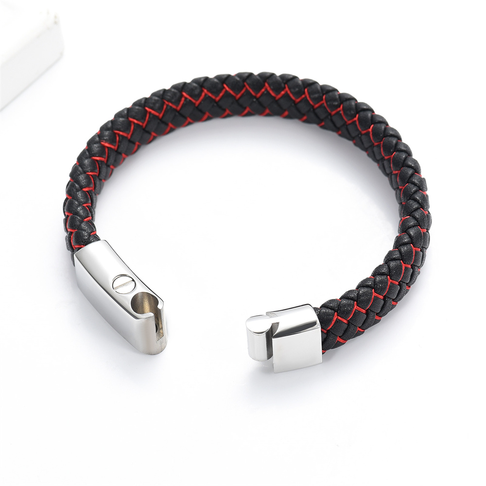 Cremation Urn Bracelet for Ashes Memorial Cuff Bangle Braided Leather Wristband - Picture 57 of 65