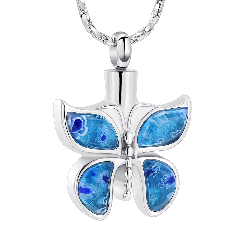 Butterfly Cremation Jewelry for Ashes – Urn Necklace for Ashes Memorial Keepsake