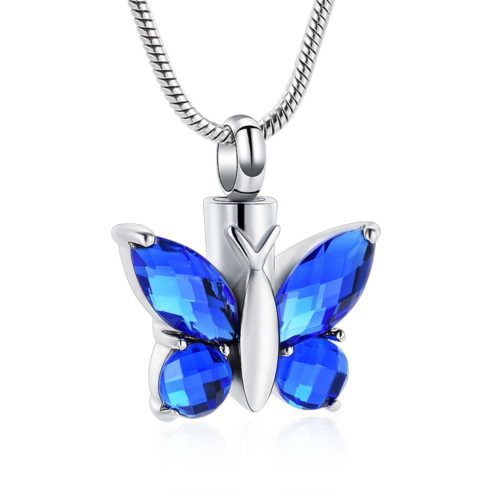 Butterfly Cremation Necklace for Ashes-Urn Neckalce for Women Cremation Jewelry - Picture 13 of 53