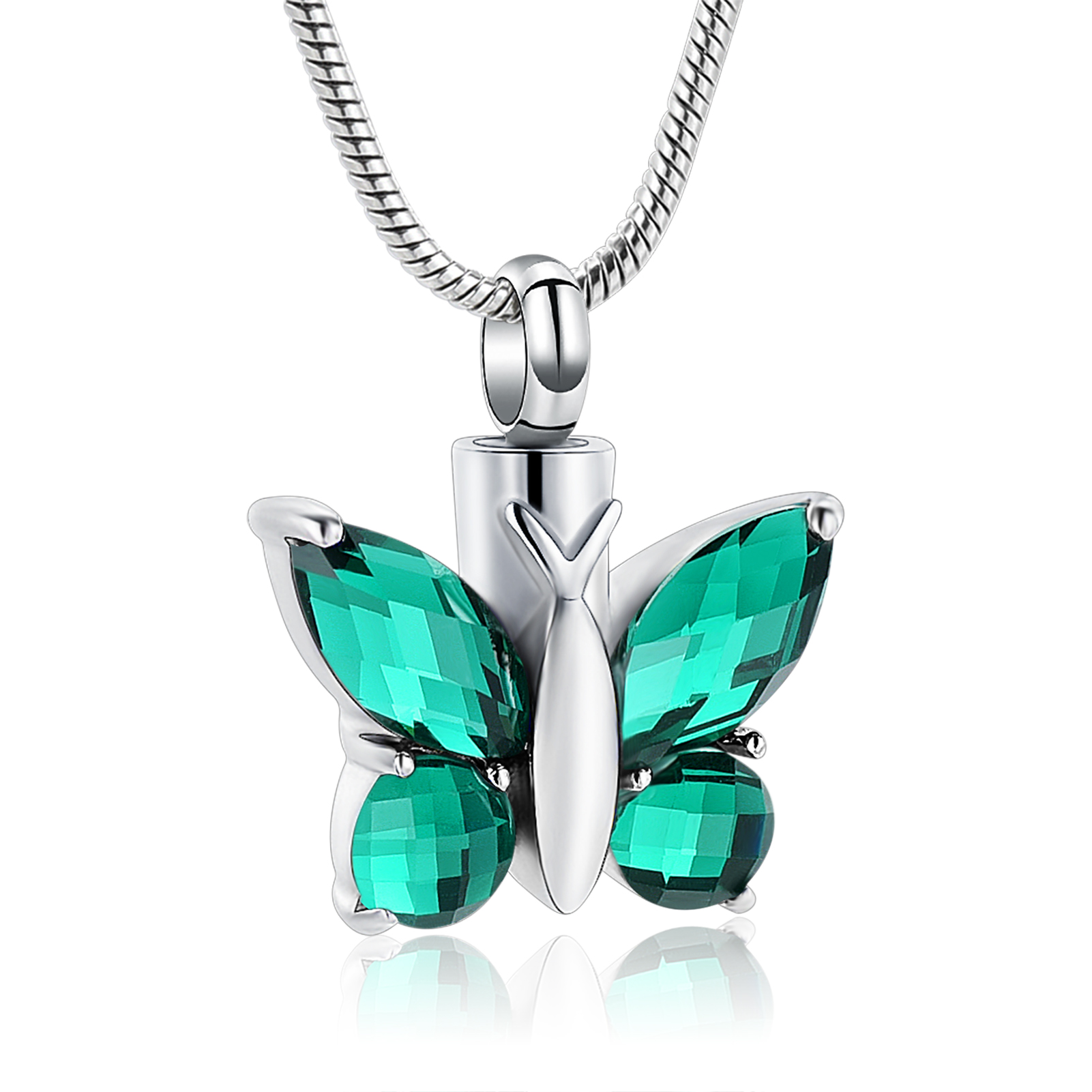 Butterfly Cremation Necklace for Ashes-Urn Neckalce for Women Cremation Jewelry - Picture 23 of 53
