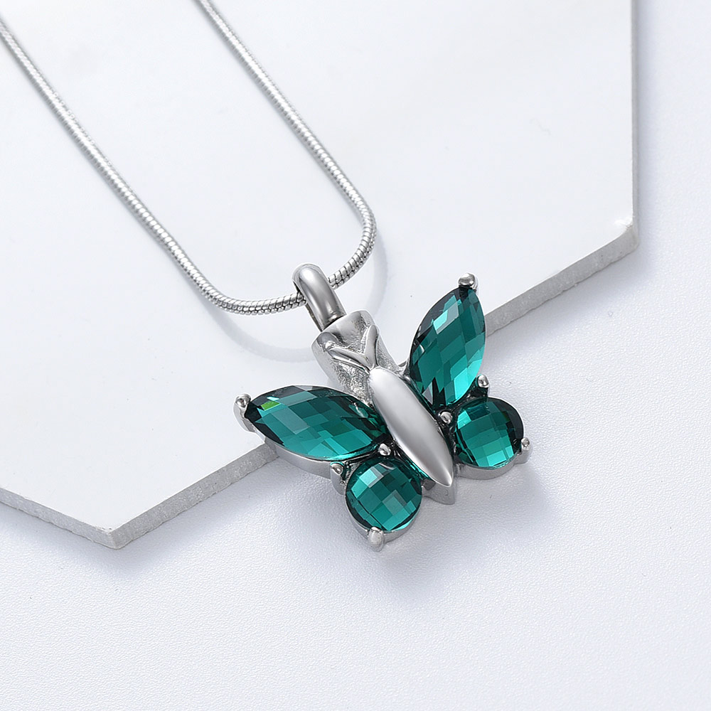 Butterfly Cremation Necklace for Ashes-Urn Neckalce for Women Cremation Jewelry - Picture 29 of 53