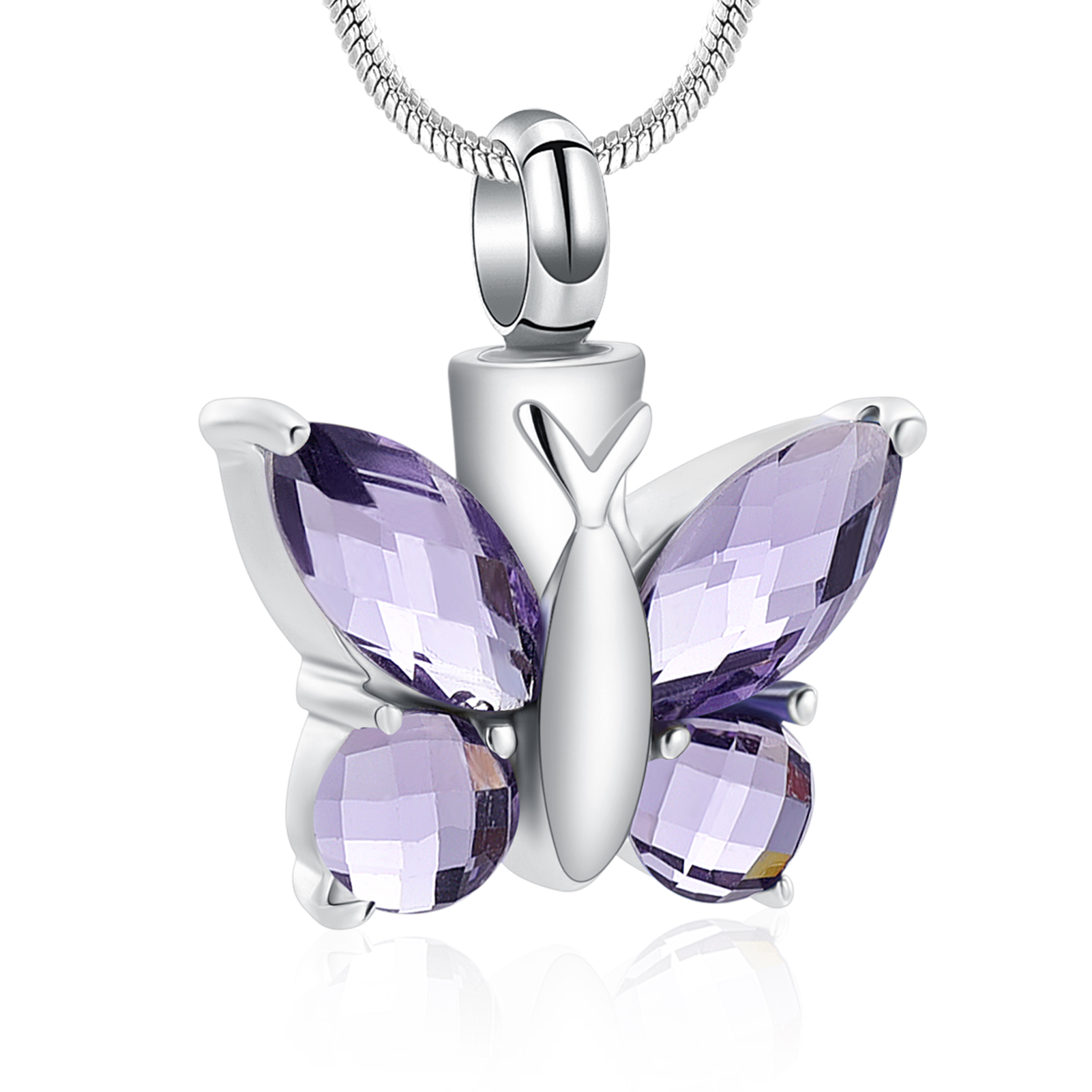 Butterfly Cremation Necklace for Ashes-Urn Neckalce for Women Cremation Jewelry - Picture 33 of 53