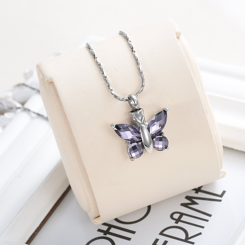 Butterfly Cremation Necklace for Ashes-Urn Neckalce for Women Cremation Jewelry - Picture 38 of 53