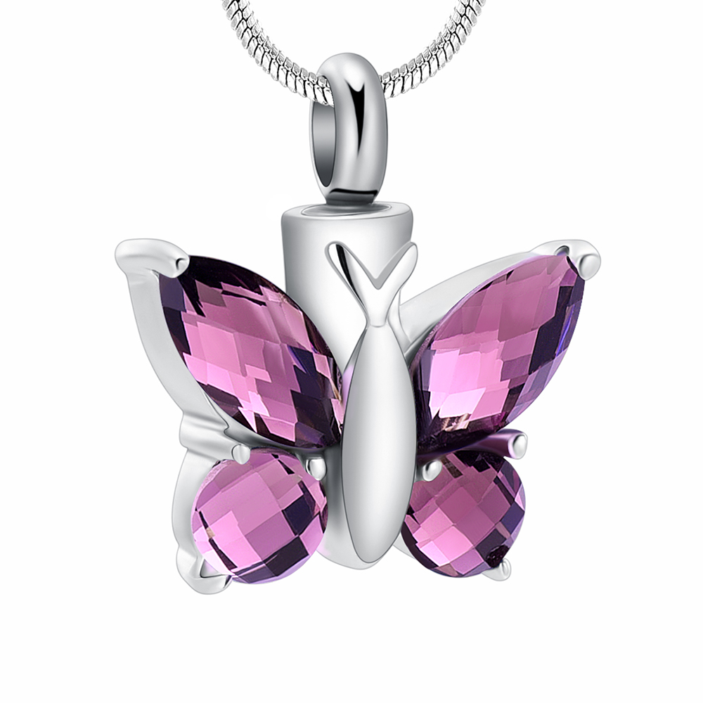 Butterfly Cremation Necklace for Ashes-Urn Neckalce for Women Cremation Jewelry - Picture 40 of 53