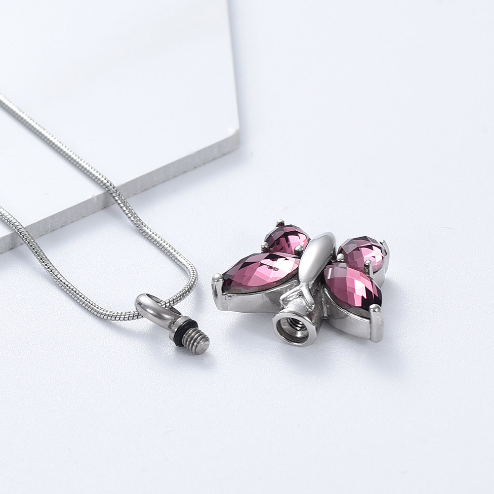 Butterfly Cremation Necklace for Ashes-Urn Neckalce for Women Cremation Jewelry - Picture 45 of 53
