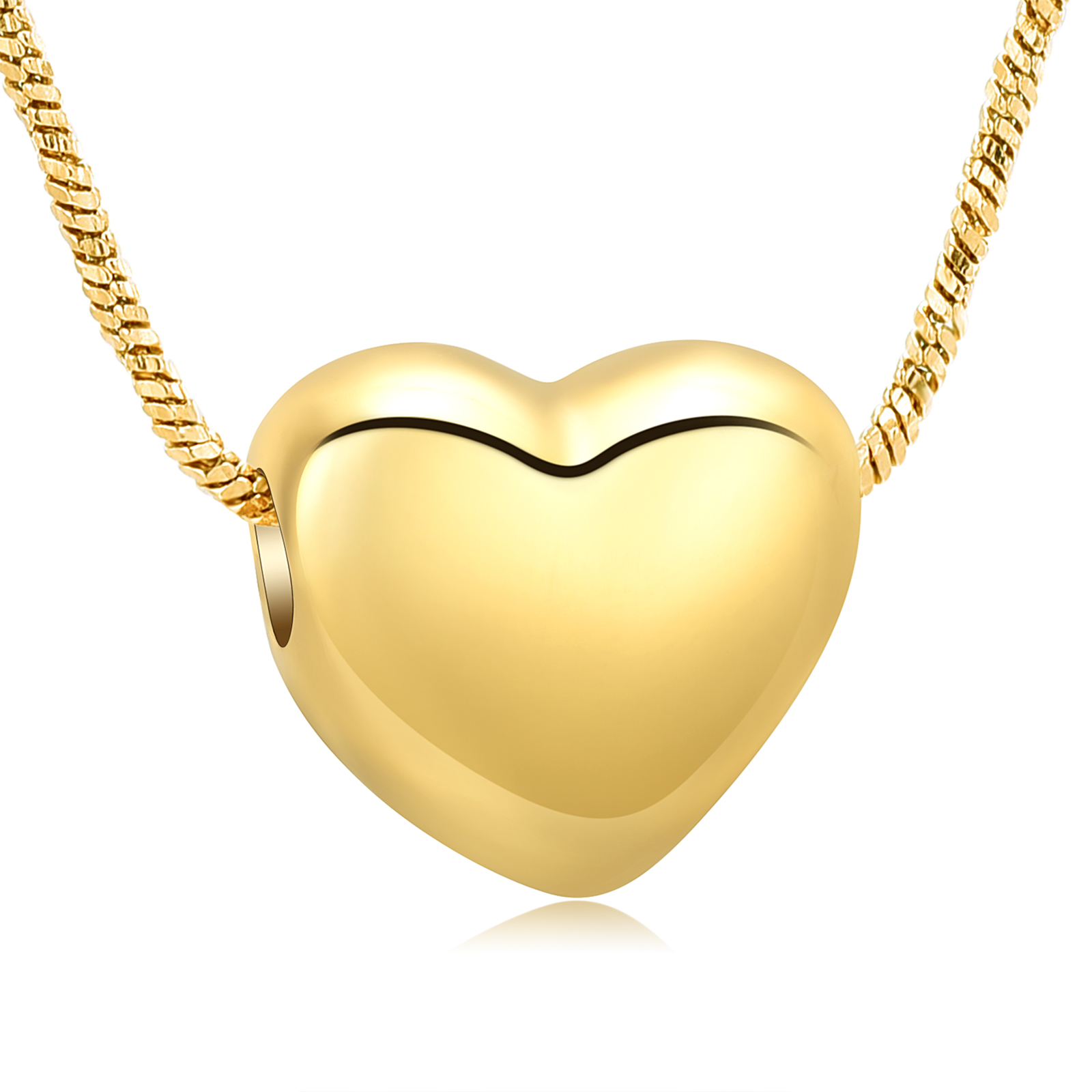 Stainless Steel Heart Urn Pendant Necklace for Cremation Ashes Memorial Jewelry - Picture 4 of 7