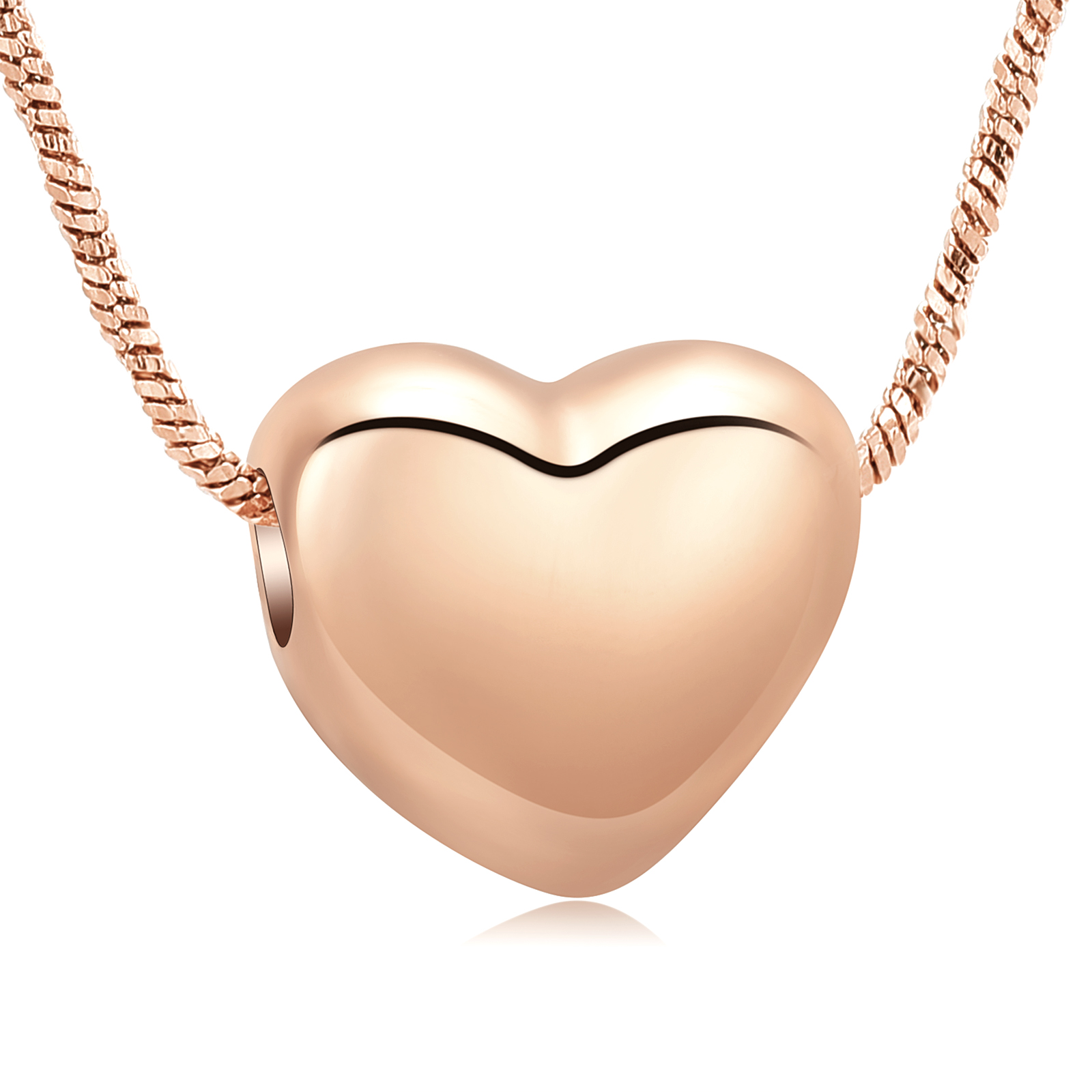 Stainless Steel Heart Urn Pendant Necklace for Cremation Ashes Memorial Jewelry - Picture 5 of 7