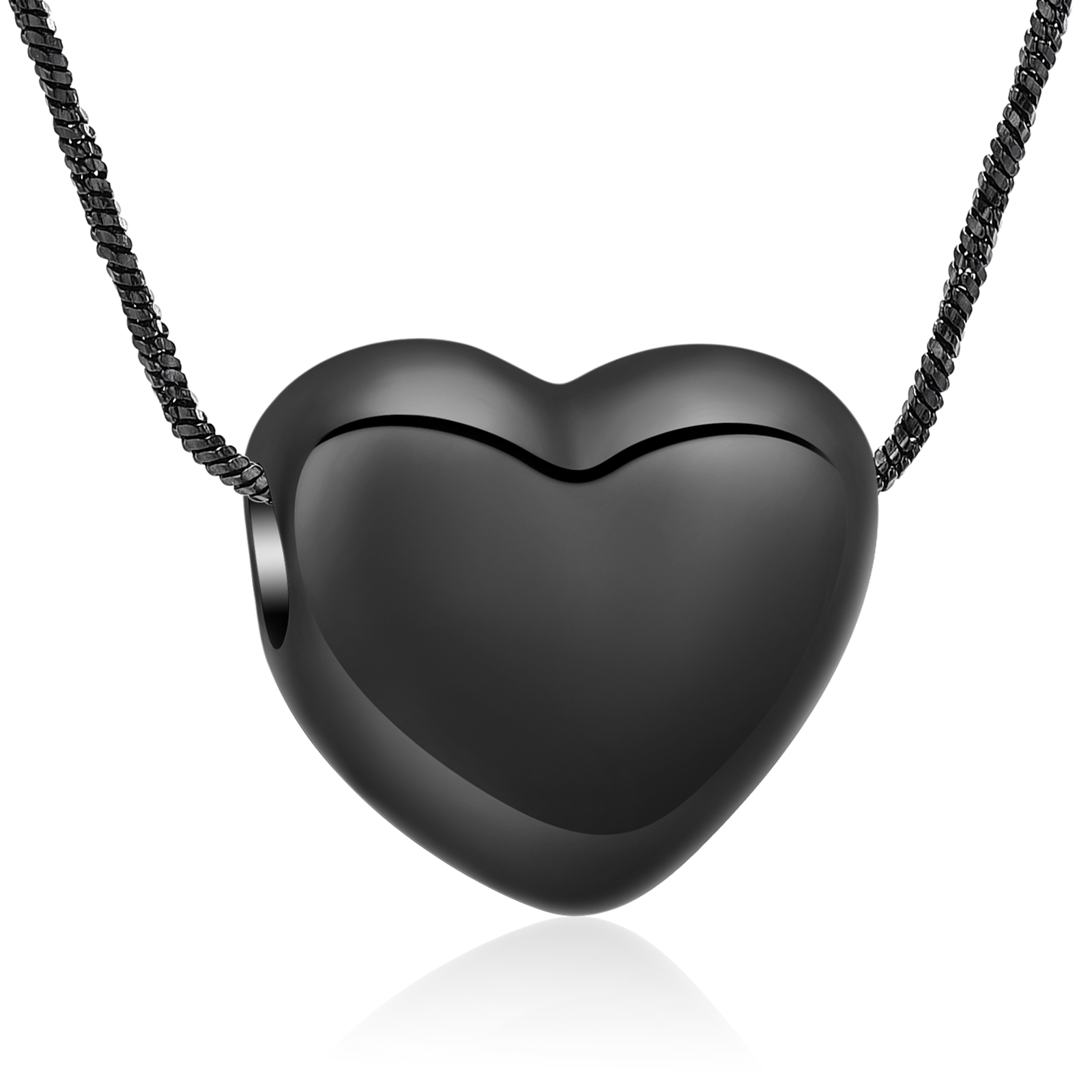 Stainless Steel Heart Urn Pendant Necklace for Cremation Ashes Memorial Jewelry - Picture 6 of 7