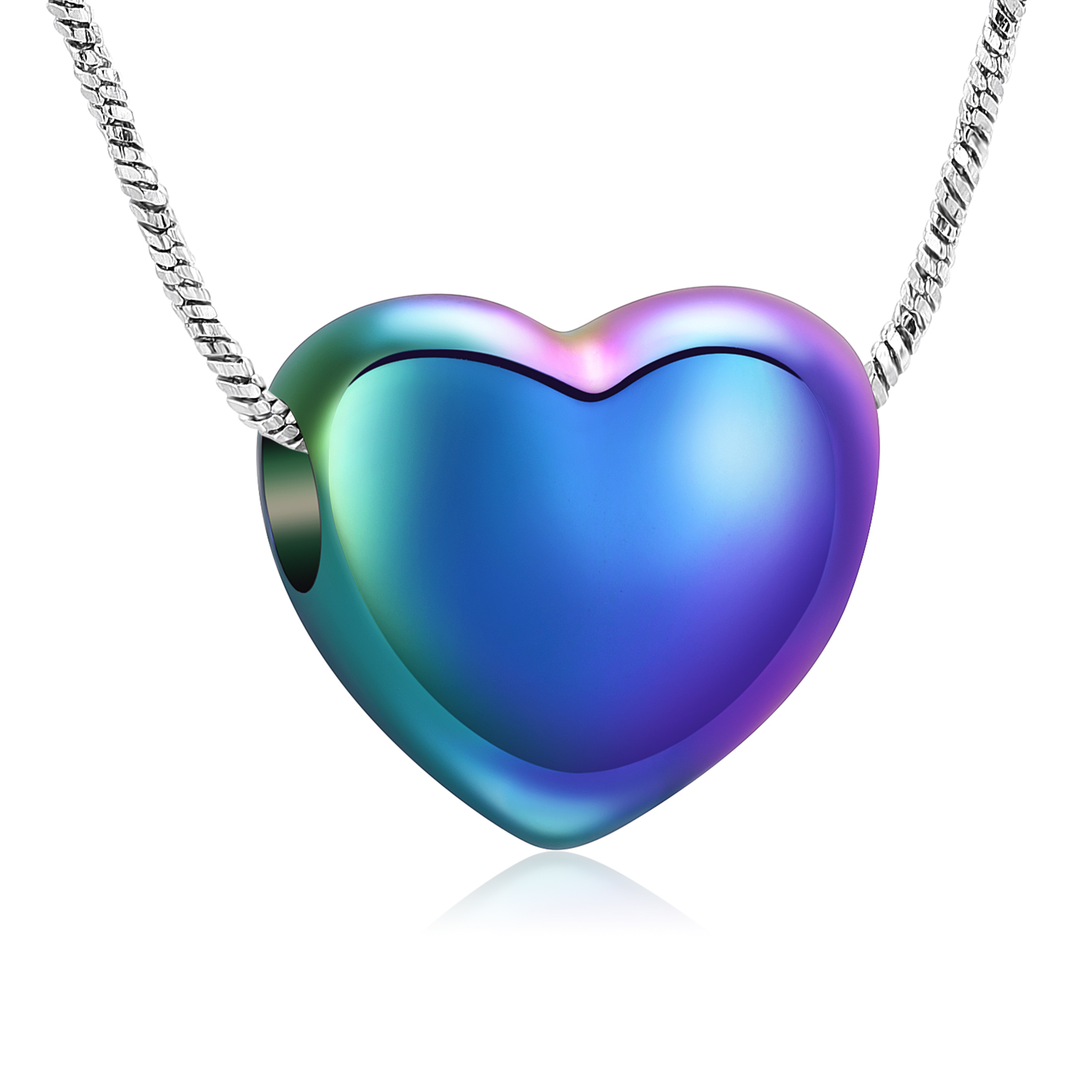Stainless Steel Heart Urn Pendant Necklace for Cremation Ashes Memorial Jewelry - Picture 7 of 7