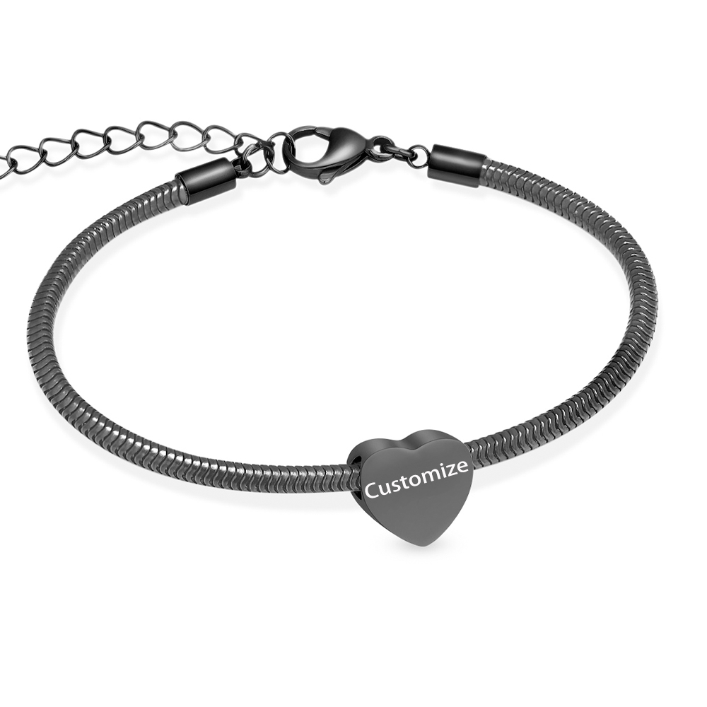 Mini Heart Urn Bracelet for Ashes for Women Cremation Jewelry Memorial Bracelet