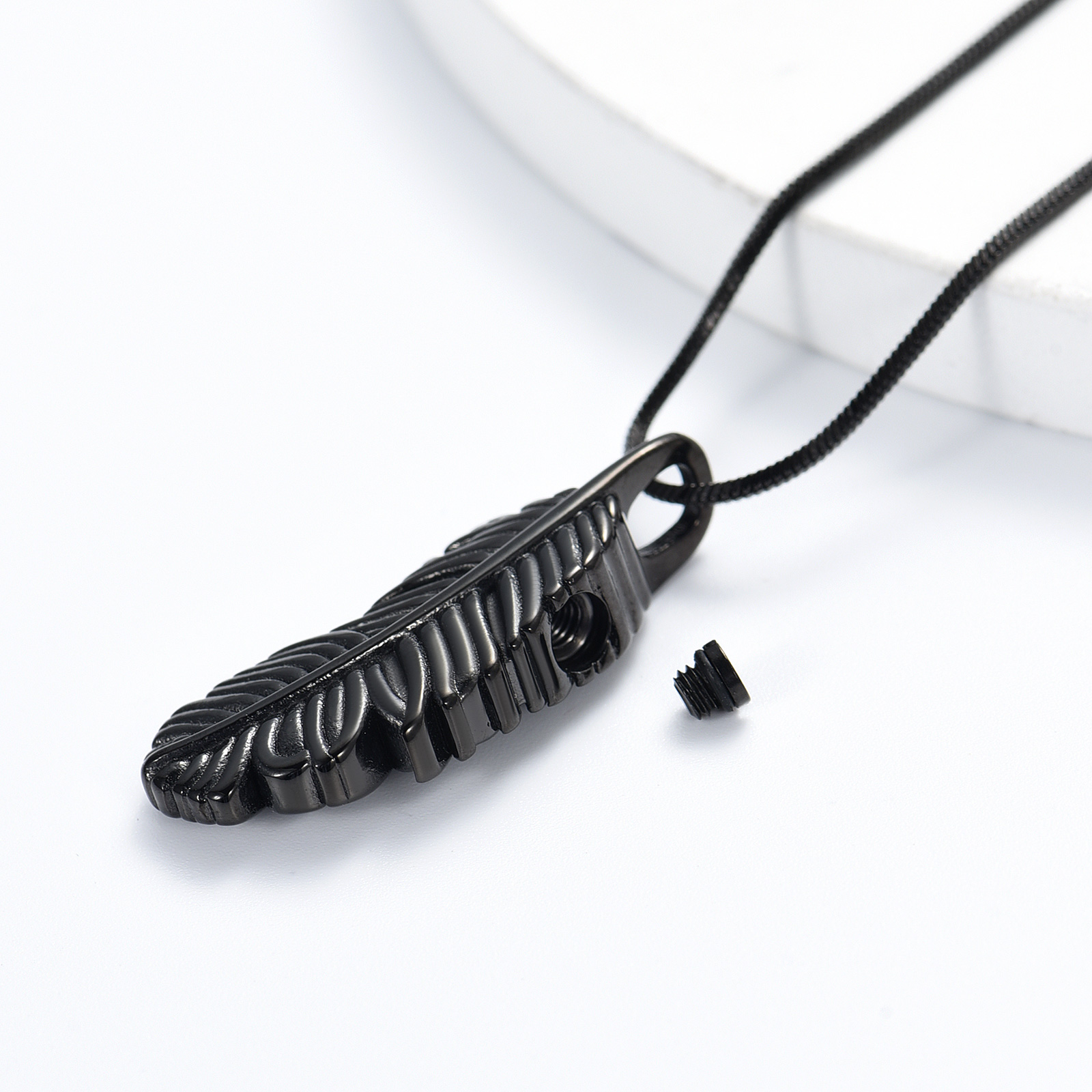 Angel Wing Urn Necklace for Ashes Women Men Cremation Pendant Necklace for Ashes - Picture 15 of 38