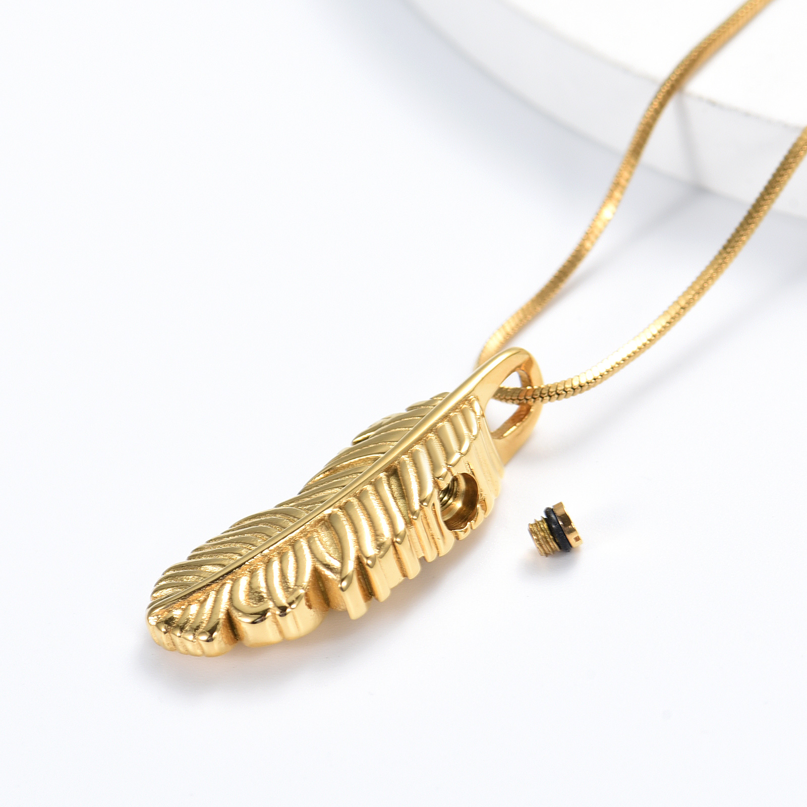 Angel Wing Urn Necklace for Ashes Women Men Cremation Pendant Necklace for Ashes - Picture 23 of 38