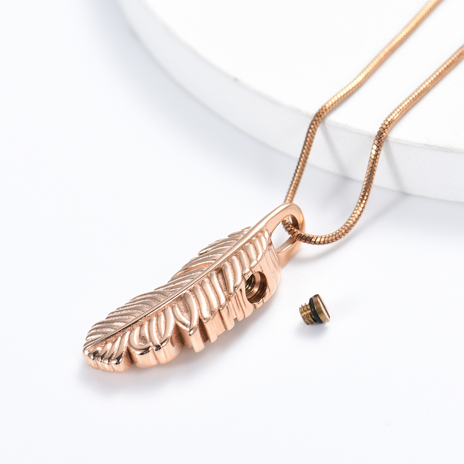 Angel Wing Urn Necklace for Ashes Women Men Cremation Pendant Necklace for Ashes - Picture 30 of 38