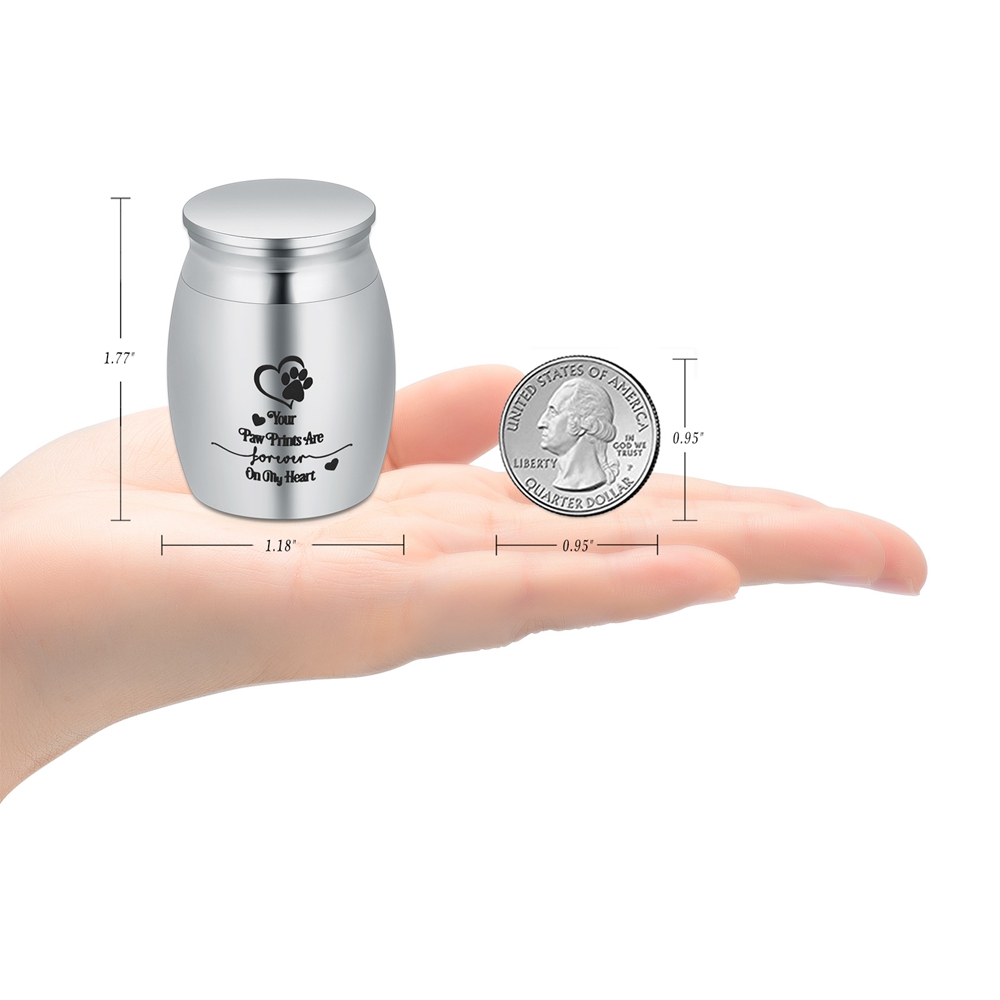 Small Dog Urn for Ashes 1.77Inches Mini Cremation Urn for Pet Ashes Paw Mini Urn - Produktbild 1
