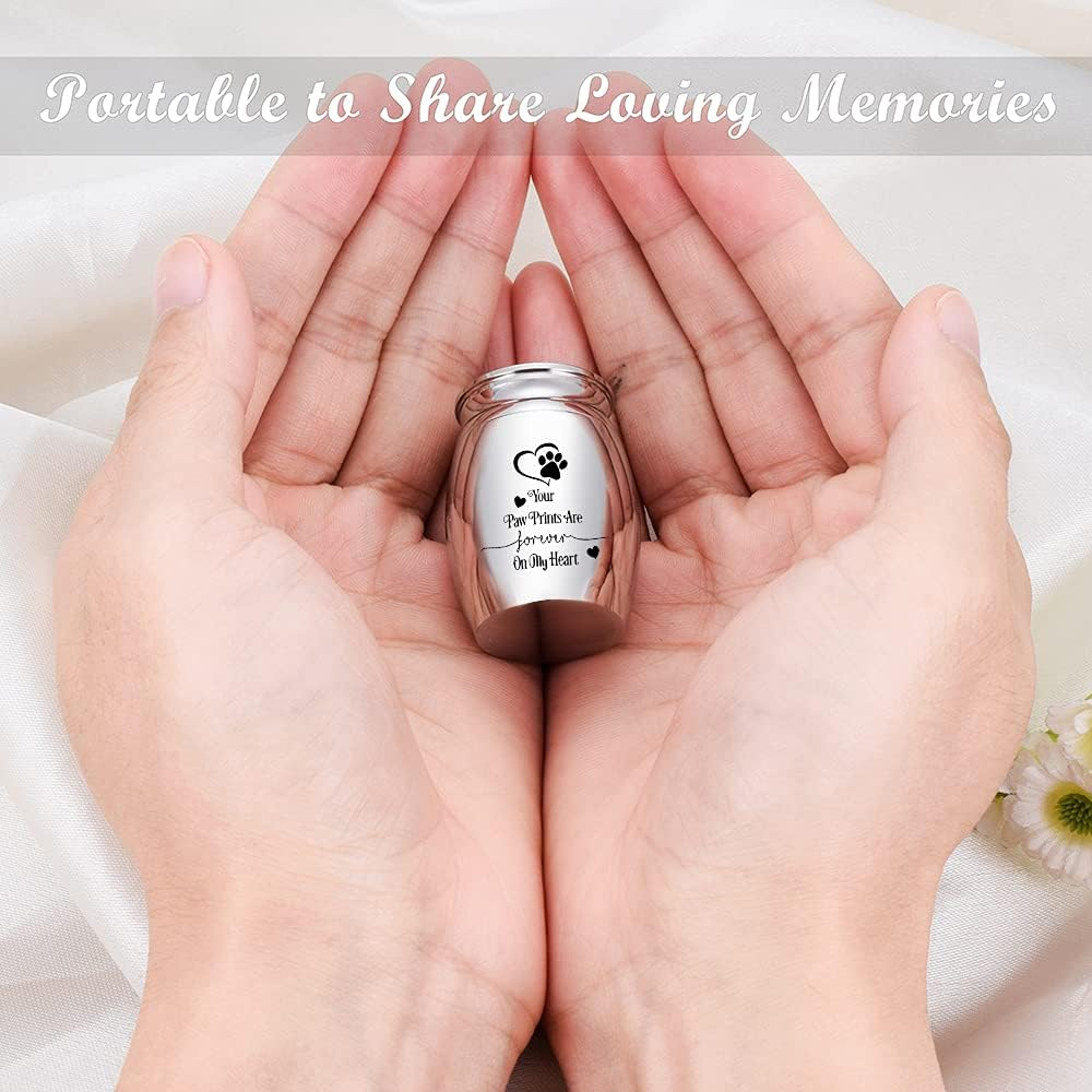 Small Dog Urn for Ashes 1.77Inches Mini Cremation Urn for Pet Ashes Paw Mini Urn - Produktbild 5