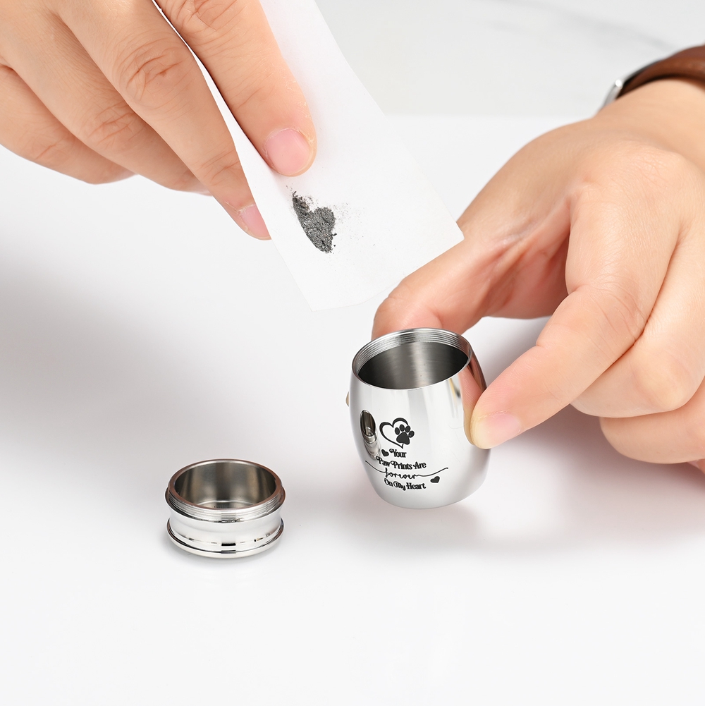 Small Dog Urn for Ashes 1.77Inches Mini Cremation Urn for Pet Ashes Paw Mini Urn