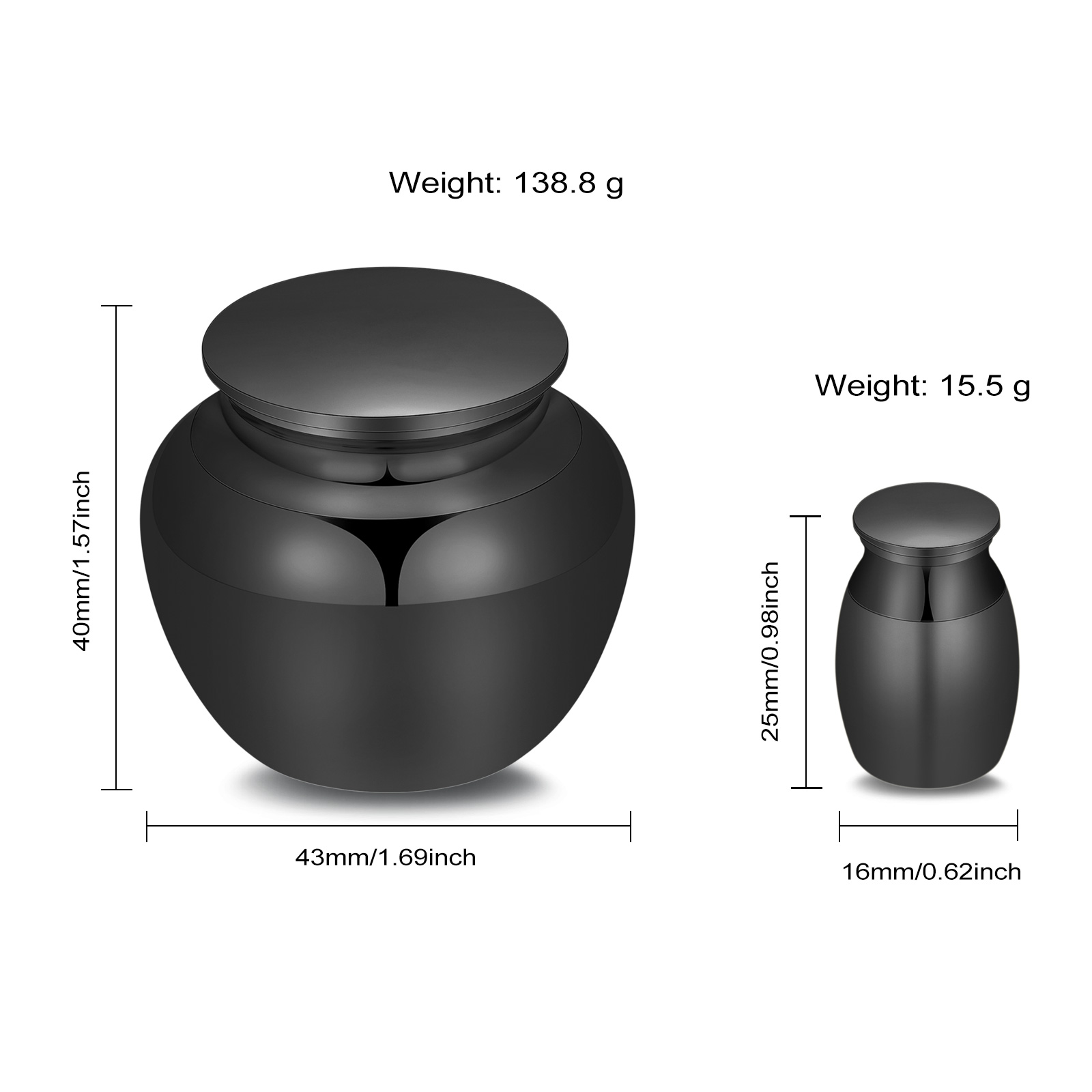 Small Keepsake Urns for Human Ashes 40*43 MM Memorial Cremation Urns for Ashes - Picture 18 of 34