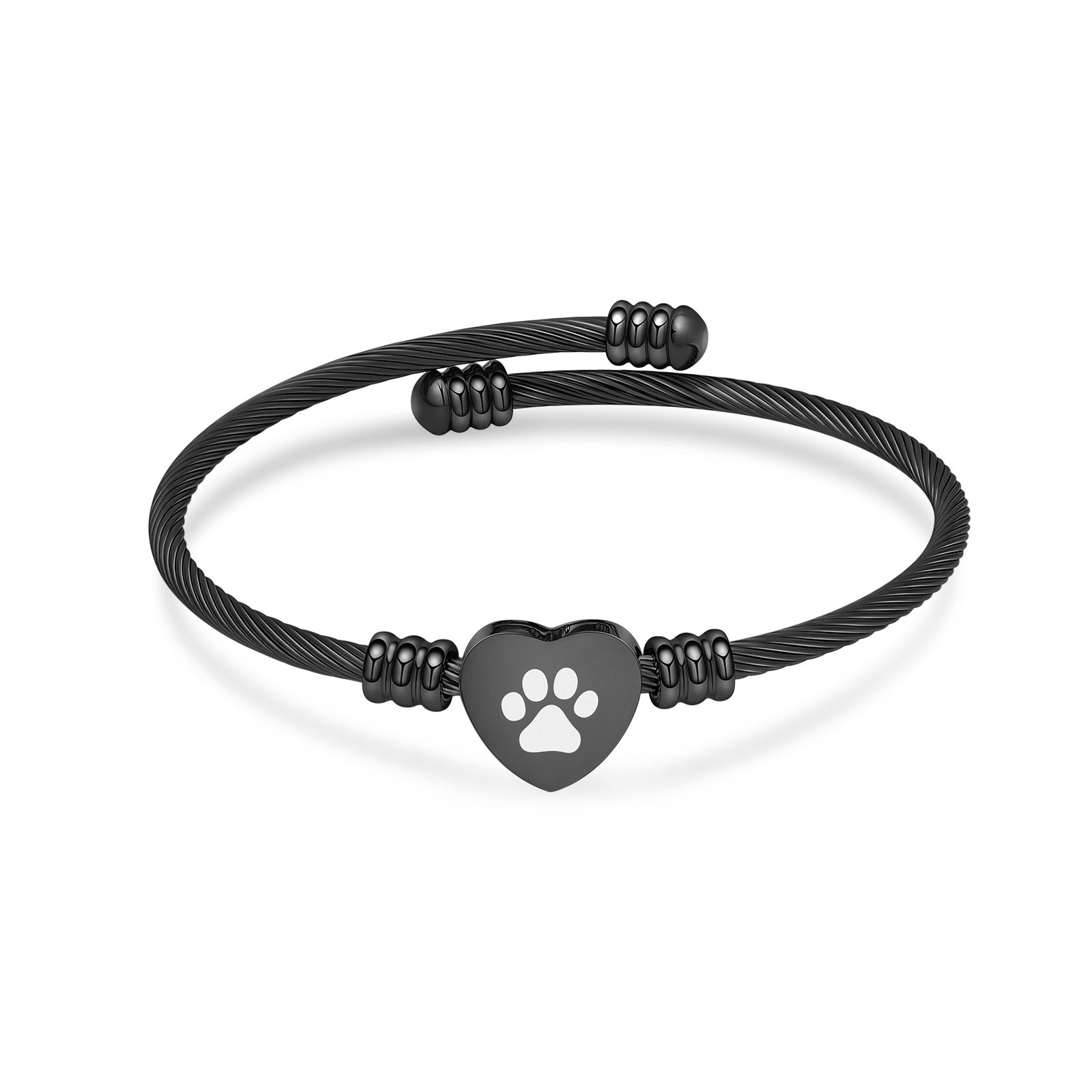 Cremation Bracelet for Pet Ashes Paw Print Heart Ashes Urn Bracelet Memorial Urn