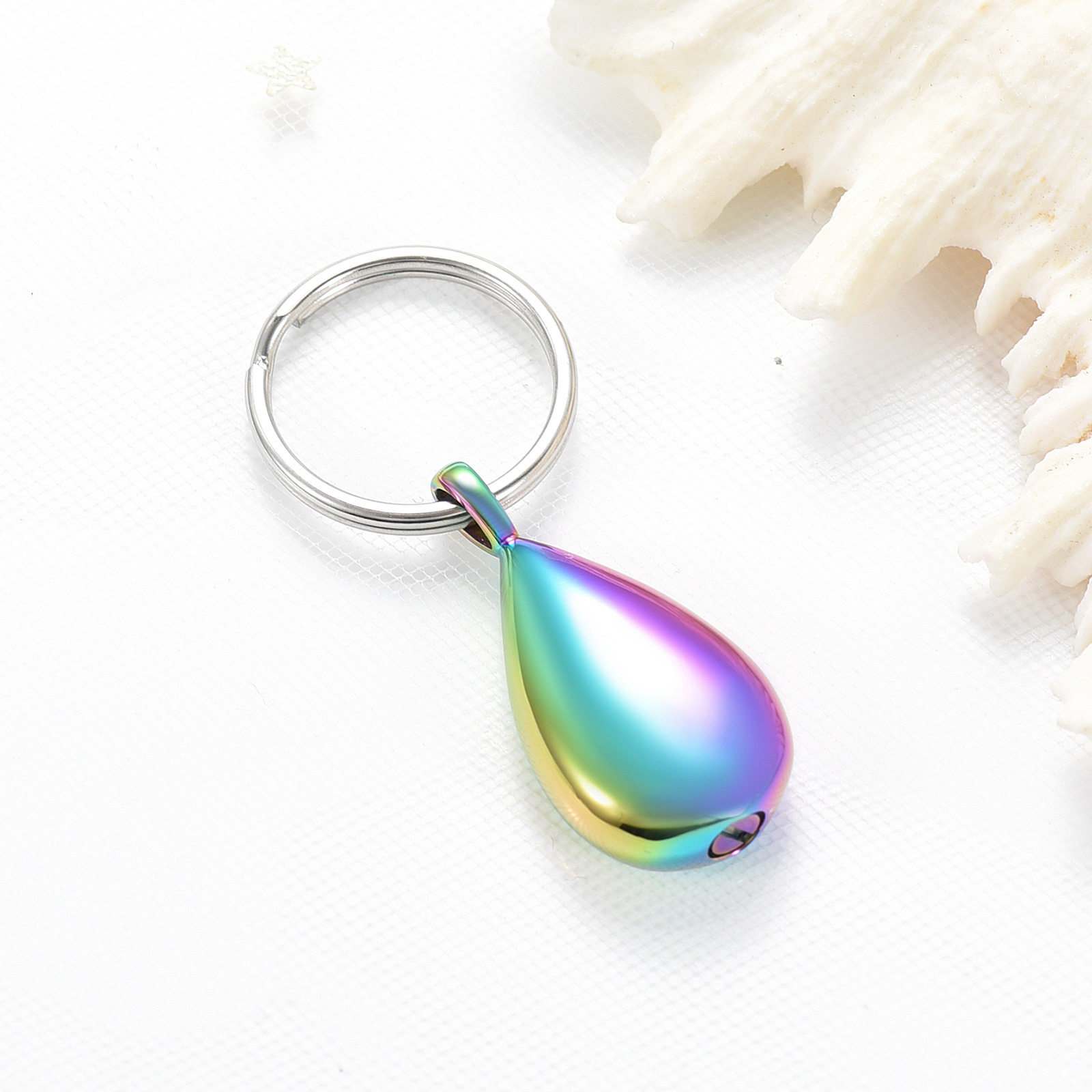 Memorial Cremation Keychain for Ashes Teardrop Urn Locket Urn Cremation Jewelry