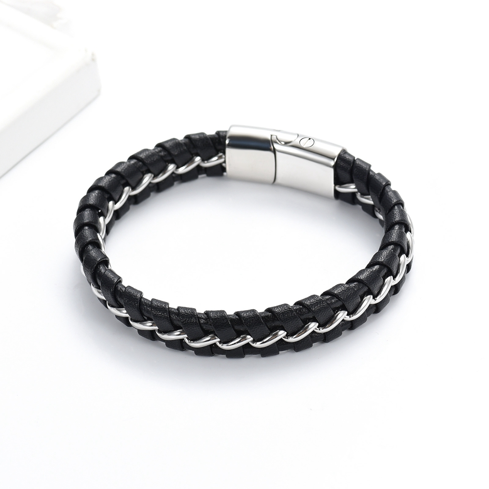 Men Braided Faux Leather Bracelet Ashes Urn Buckle Pet Human Memory Jewellery - Picture 26 of 29