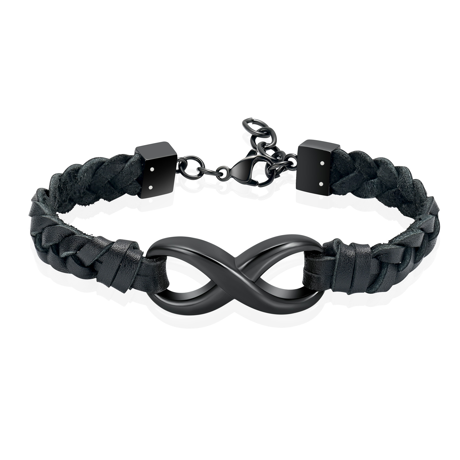 Leather Urn Bracelet for Ashes for Women Men Infinity Knot Cremation Cuff Bangle - Picture 12 of 79