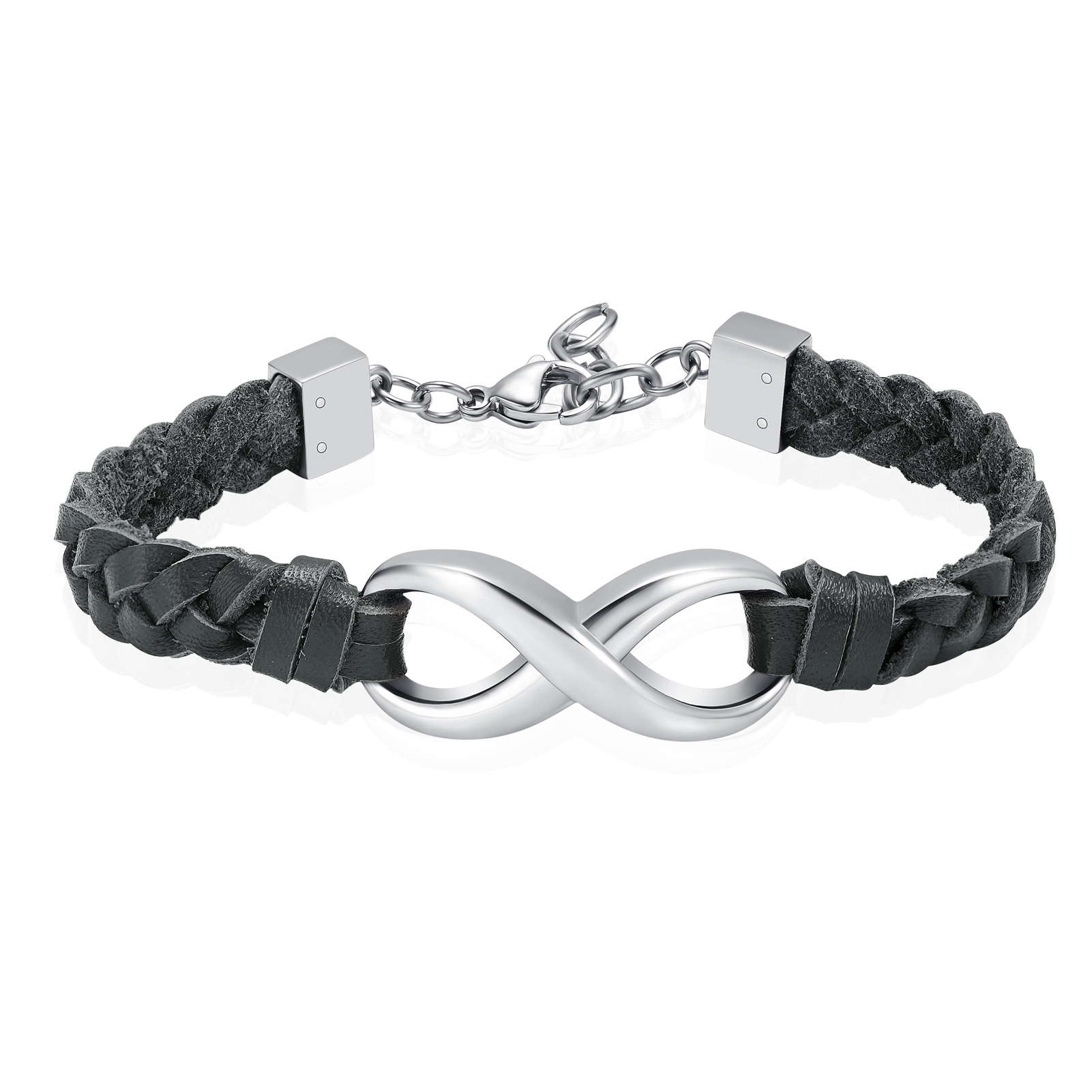 Leather Urn Bracelet for Ashes for Women Men Infinity Knot Cremation Cuff Bangle - Picture 20 of 79