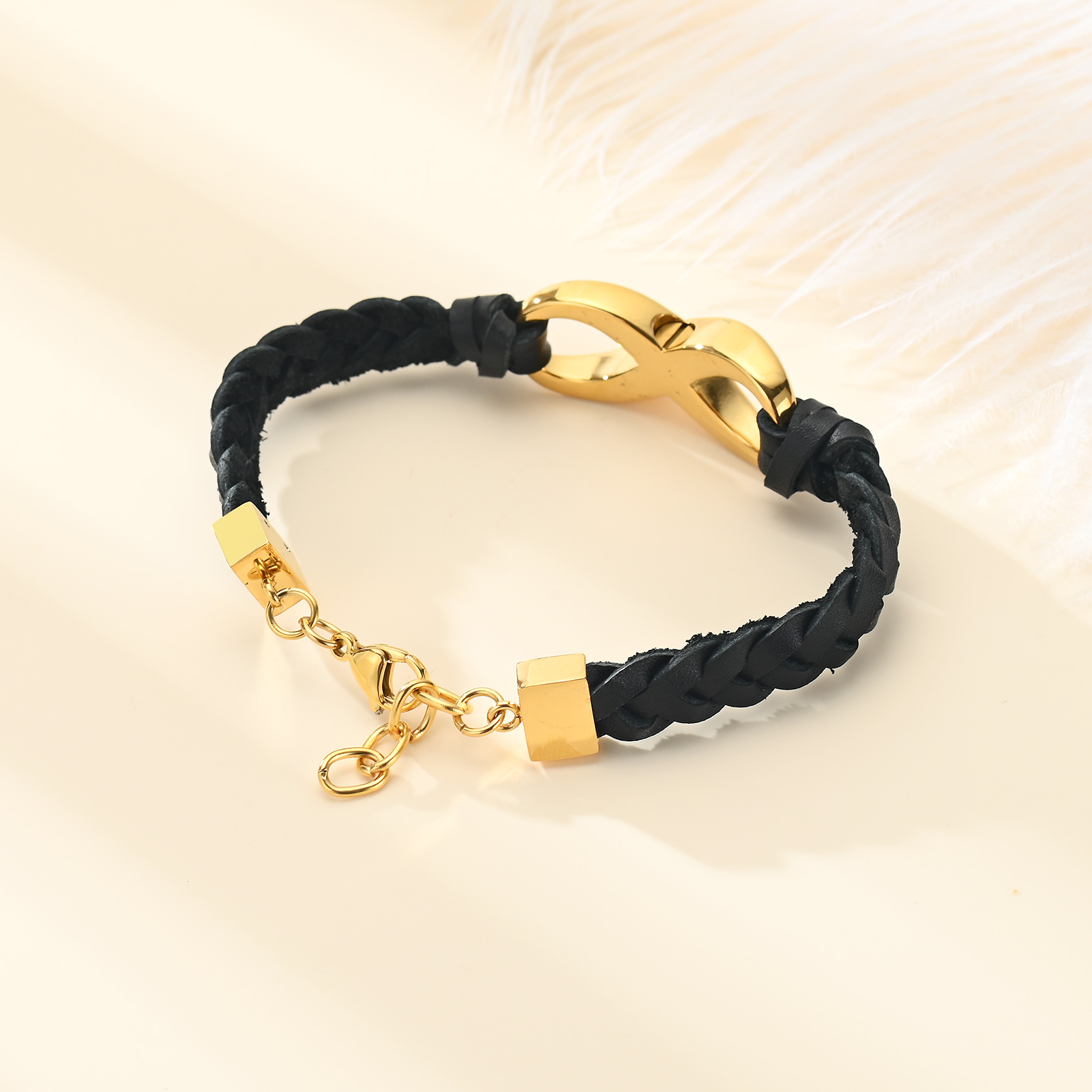 Leather Urn Bracelet for Ashes for Women Men Infinity Knot Cremation Cuff Bangle - Picture 32 of 79