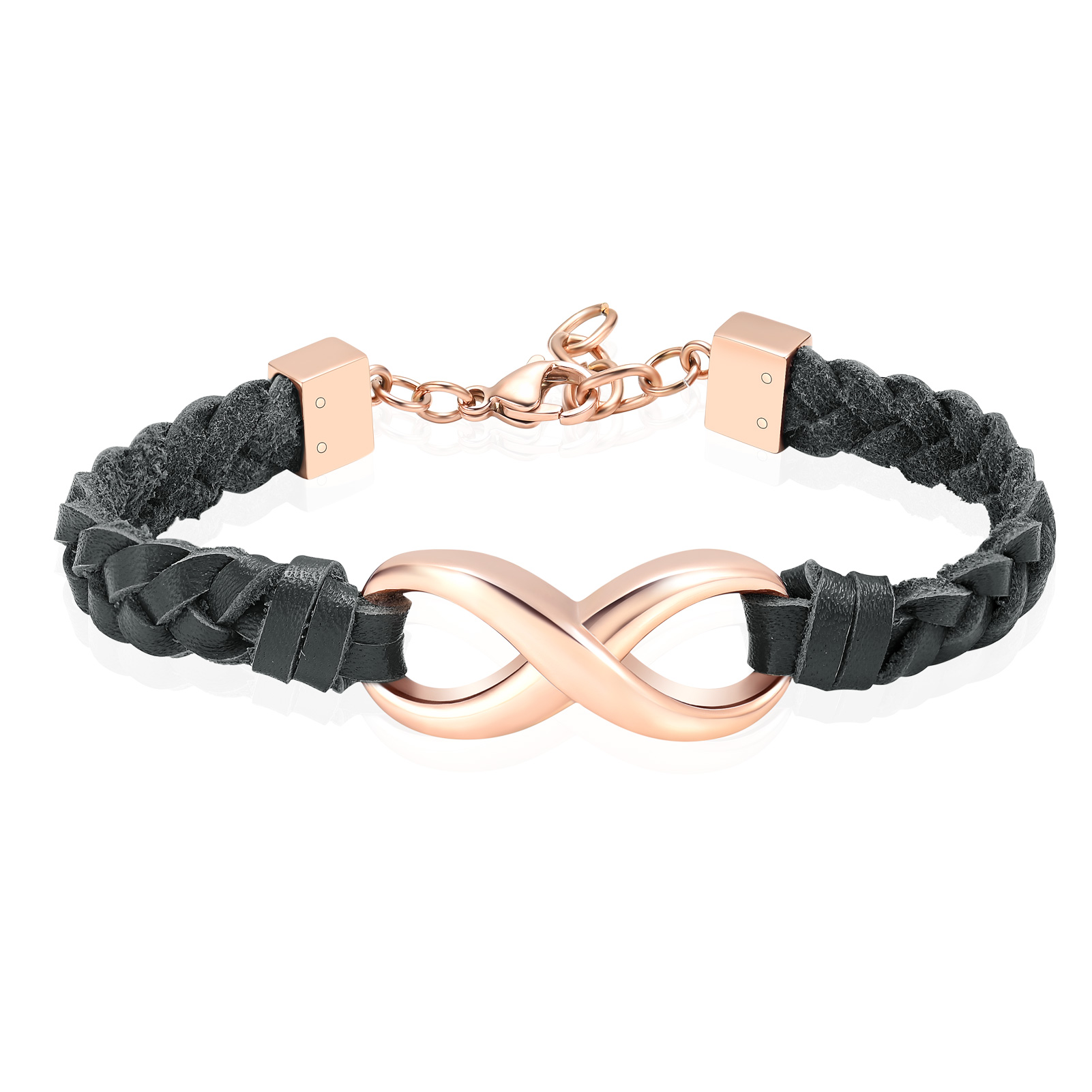 Leather Urn Bracelet for Ashes for Women Men Infinity Knot Cremation Cuff Bangle - Picture 35 of 79