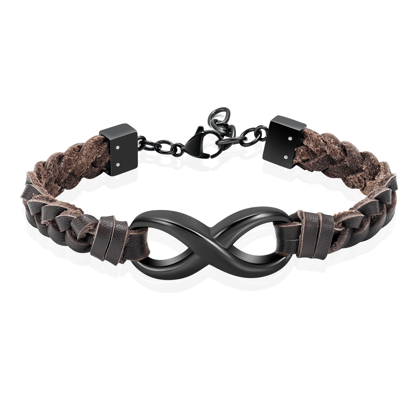Leather Urn Bracelet for Ashes for Women Men Infinity Knot Cremation Cuff Bangle - Picture 39 of 79
