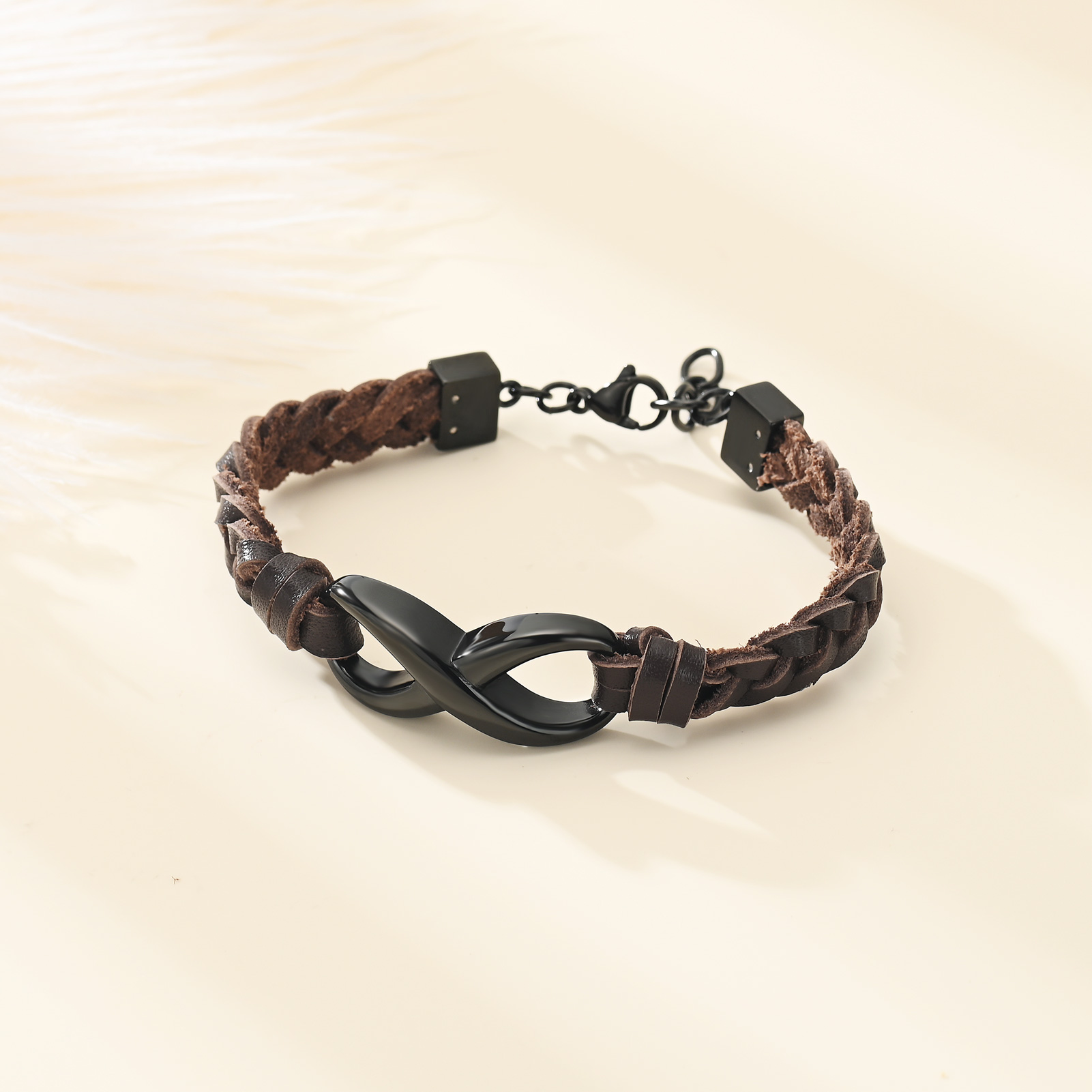 Leather Urn Bracelet for Ashes for Women Men Infinity Knot Cremation Cuff Bangle - Picture 46 of 79