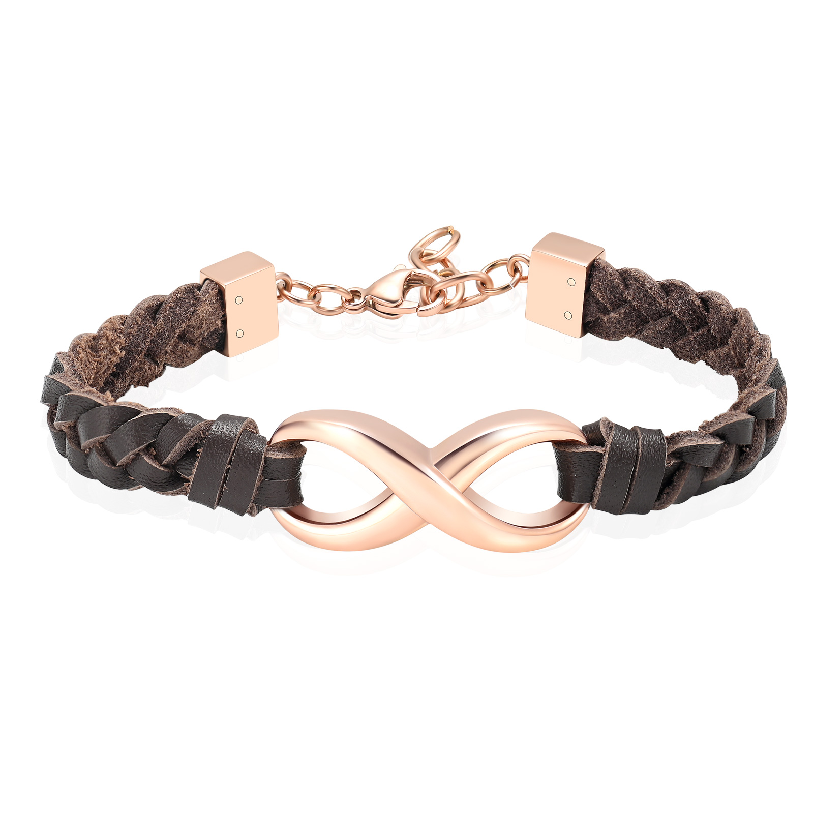 Leather Urn Bracelet for Ashes for Women Men Infinity Knot Cremation Cuff Bangle - Picture 49 of 79