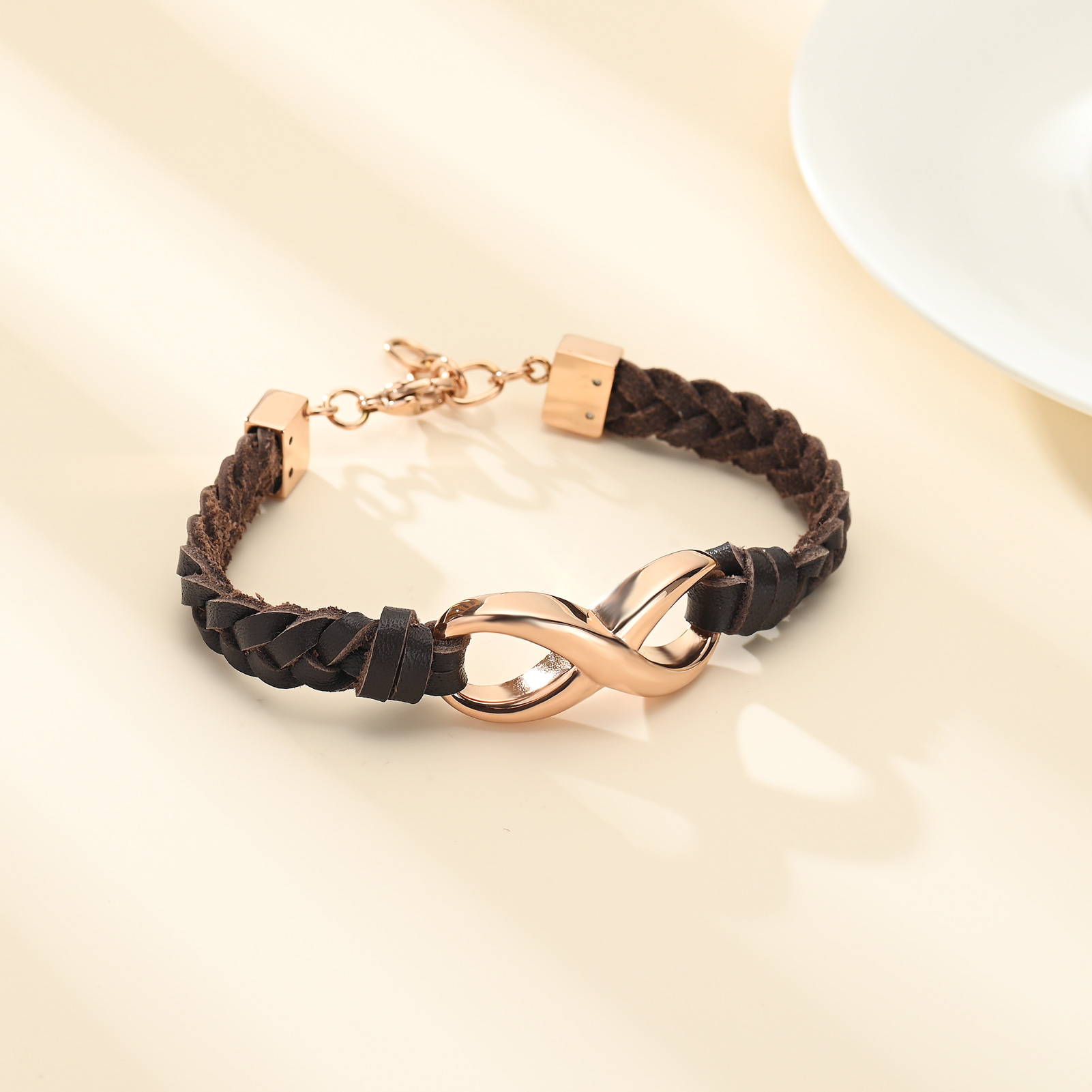 Leather Urn Bracelet for Ashes for Women Men Infinity Knot Cremation Cuff Bangle - Picture 53 of 79