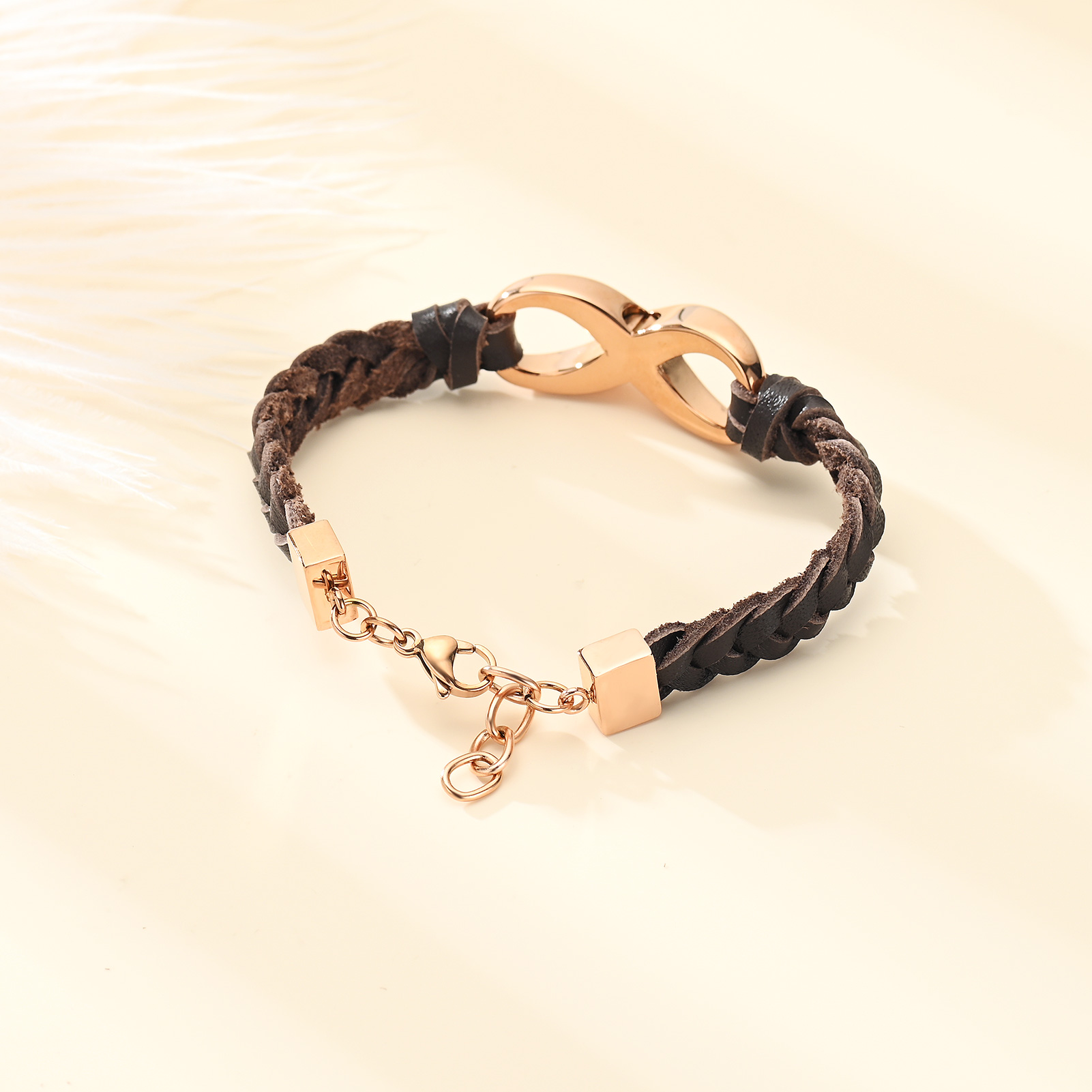 Leather Urn Bracelet for Ashes for Women Men Infinity Knot Cremation Cuff Bangle - Picture 55 of 79
