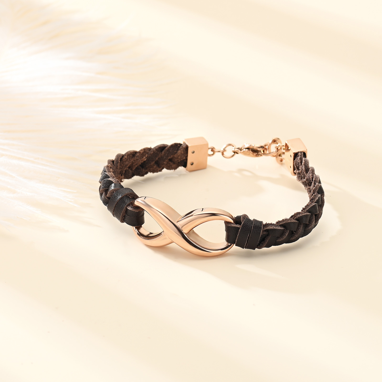 Leather Urn Bracelet for Ashes for Women Men Infinity Knot Cremation Cuff Bangle - Picture 56 of 79