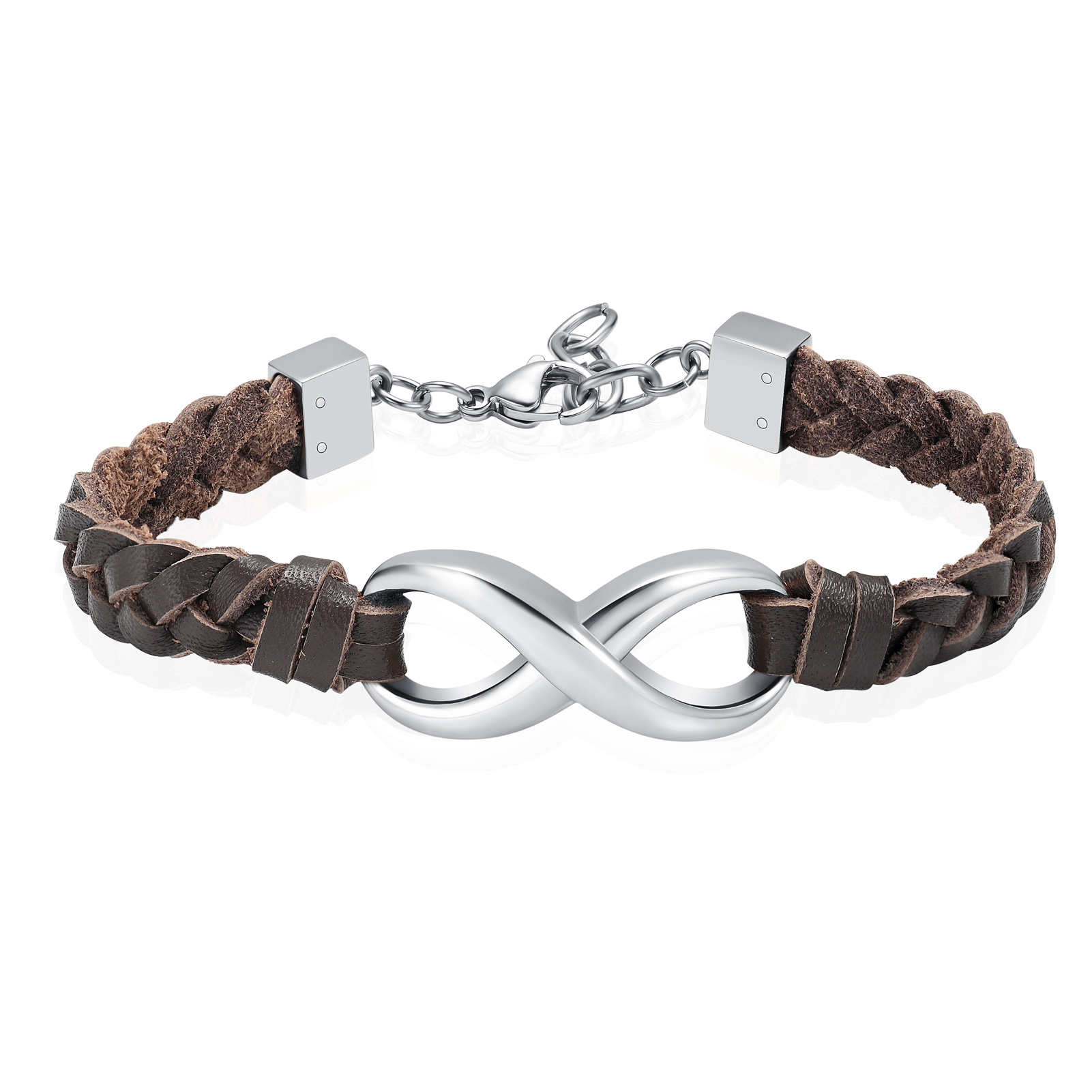 Leather Urn Bracelet for Ashes for Women Men Infinity Knot Cremation Cuff Bangle - Picture 61 of 79