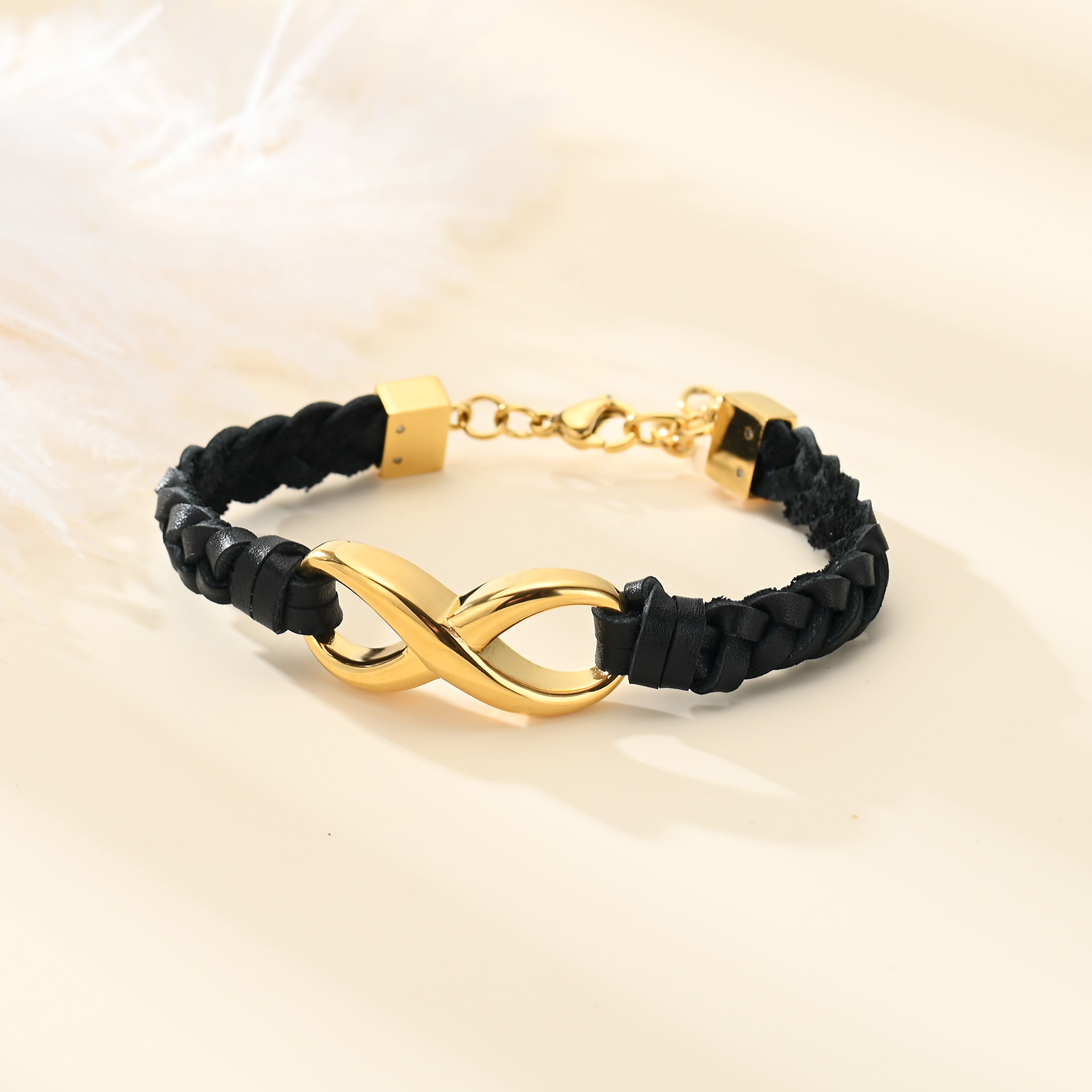 Leather Urn Bracelet for Ashes for Women Men Infinity Knot Cremation Cuff Bangle - Picture 77 of 79