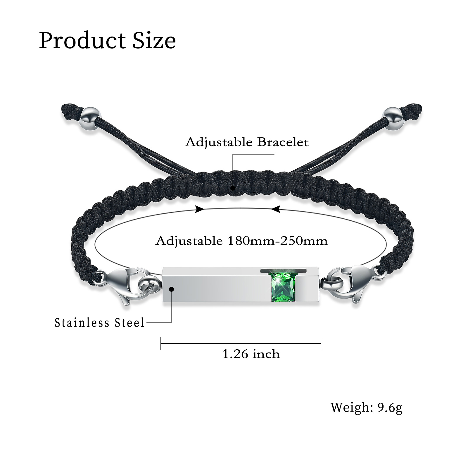 Bar Urn Bracelet for Ashes for Women Men Handmade Braided Rope Cremation Bangle - Picture 13 of 77