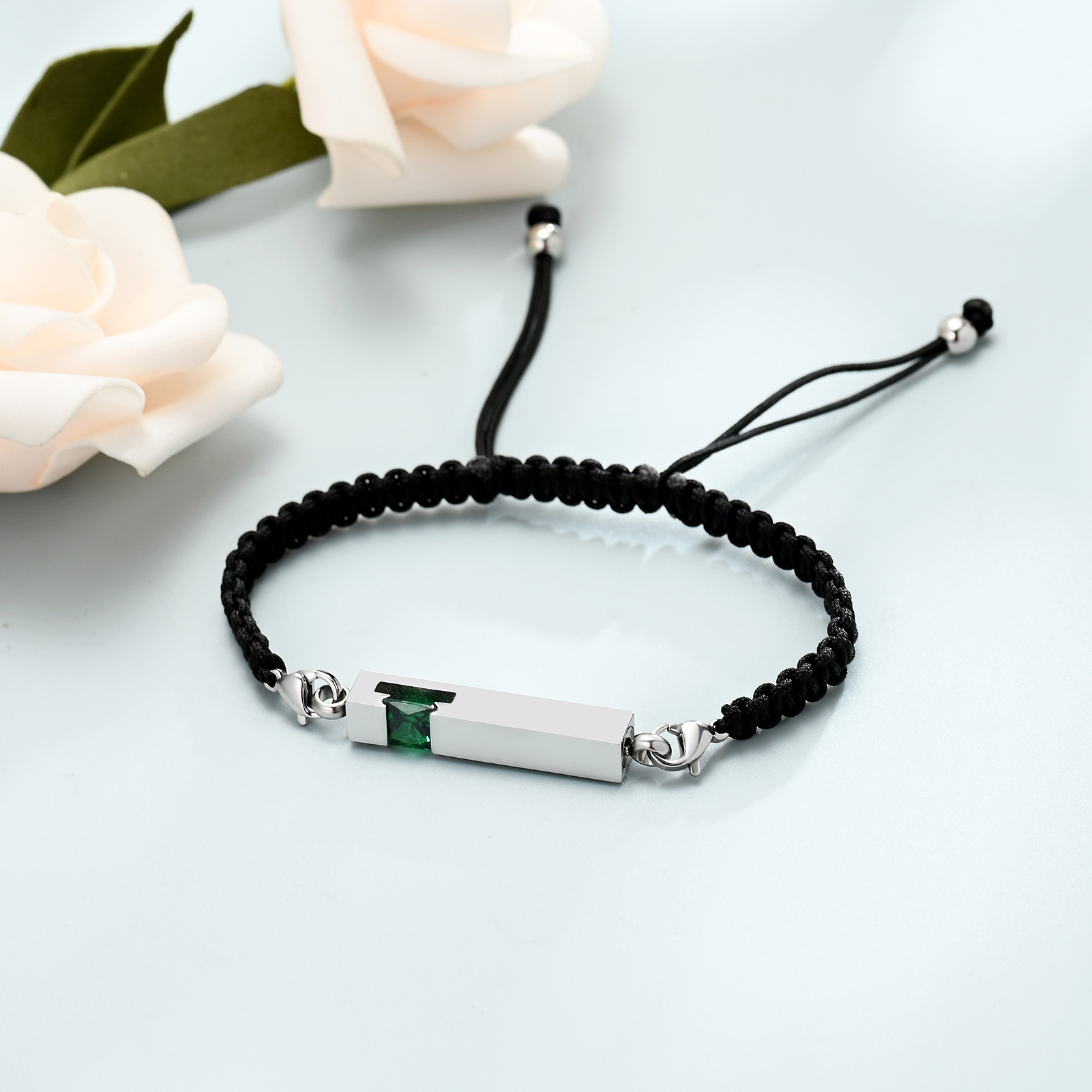 Bar Urn Bracelet for Ashes for Women Men Handmade Braided Rope Cremation Bangle - Picture 16 of 77